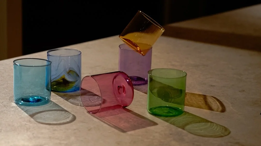 &ldquo;Cup No.1&rdquo; 

-2019

This is our first Duo project, starting back in 2019. To this day it is still our go to, all round favorite cup. 
Cup No.1 displays the beauty in thin glass and straight lines, with a smooth hand opened edge. 
Made 100
