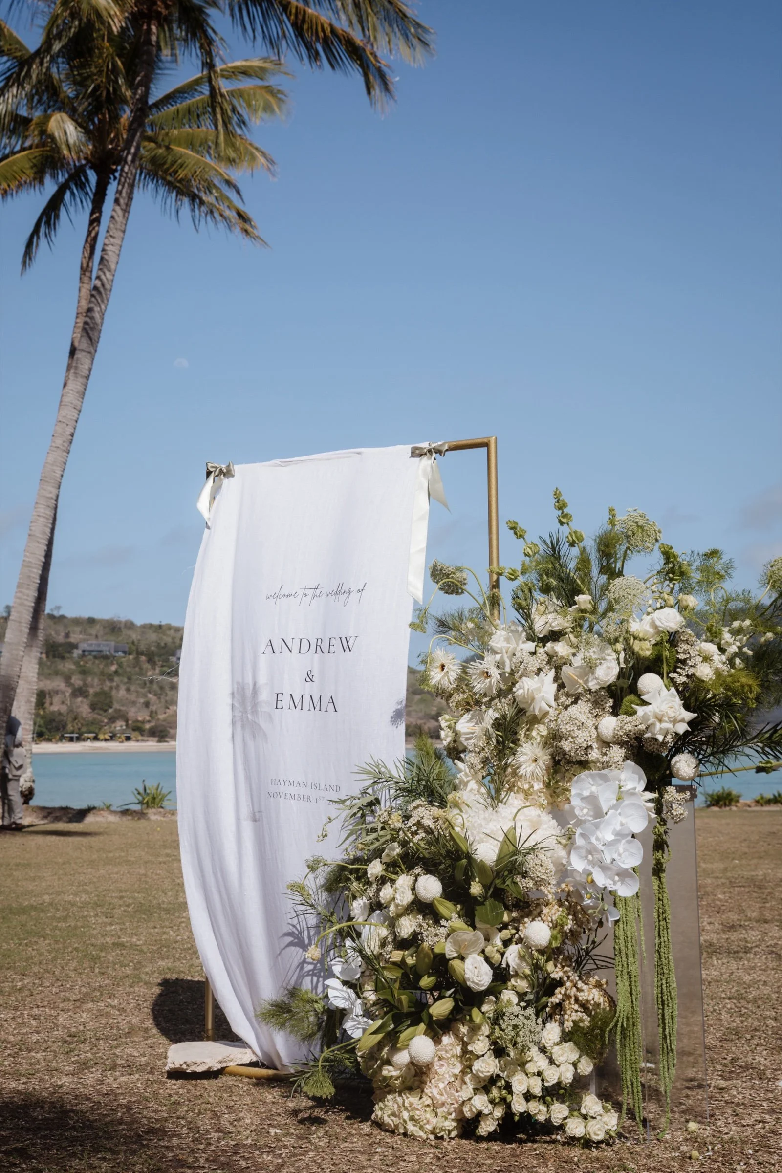 Destination wedding styling on Hayman Island, Great Barrier Reef