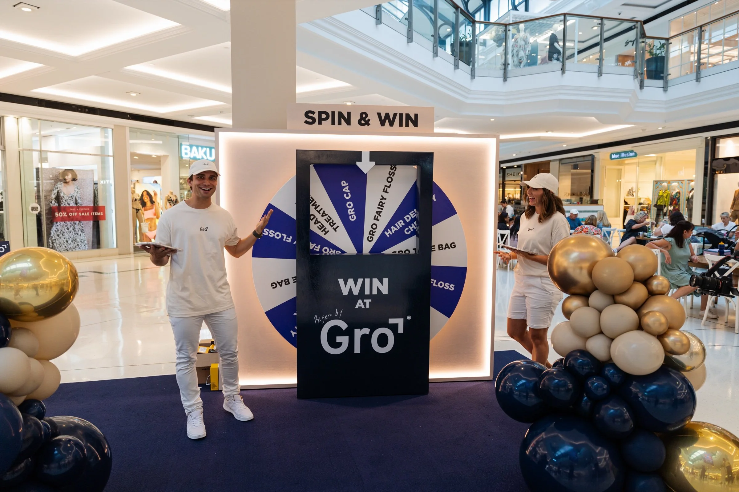 Experiential brand activation and shopping centre event styling