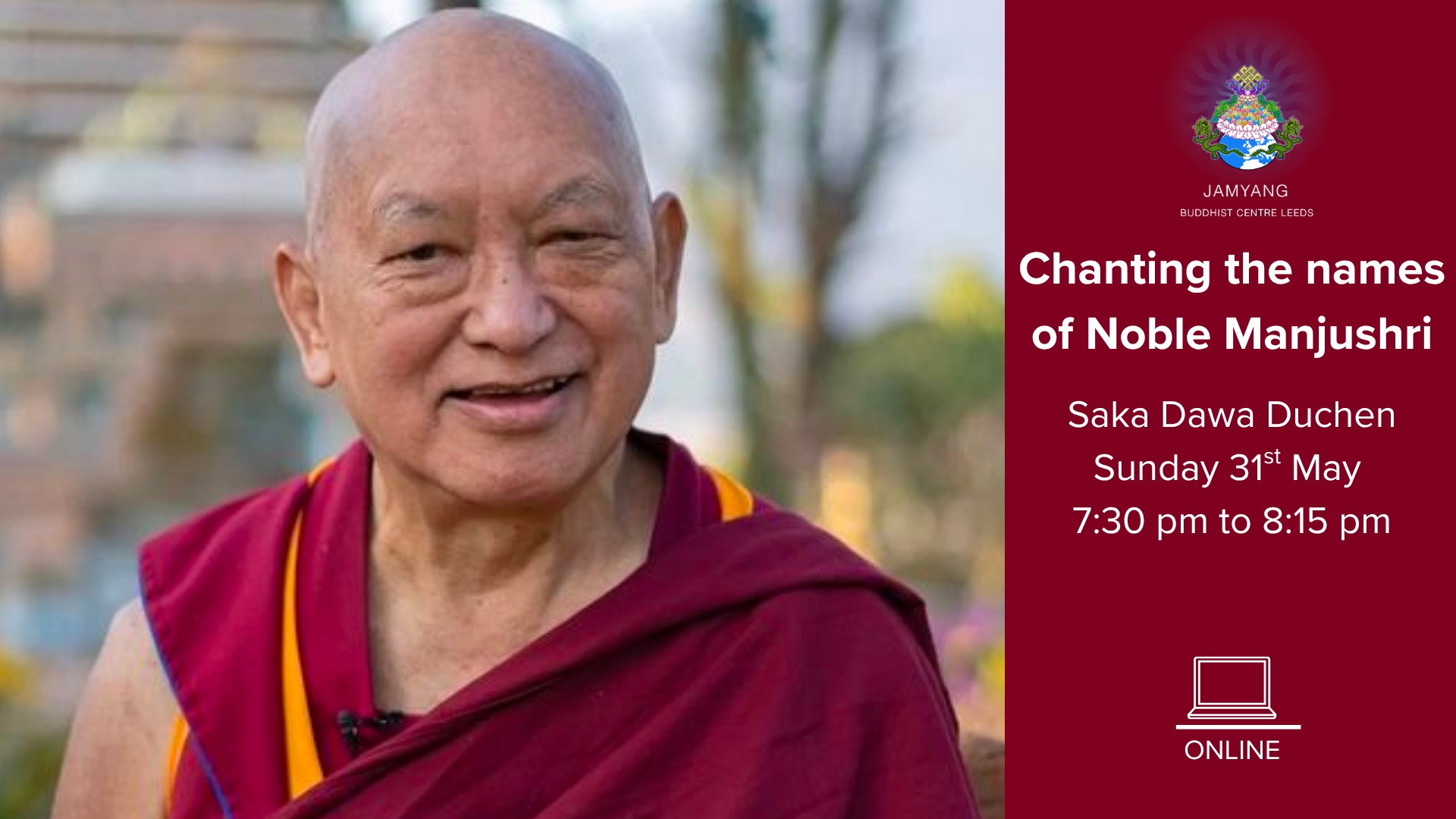 Chanting the Verses of Noble manjushri on Saka Dawa Duchen
