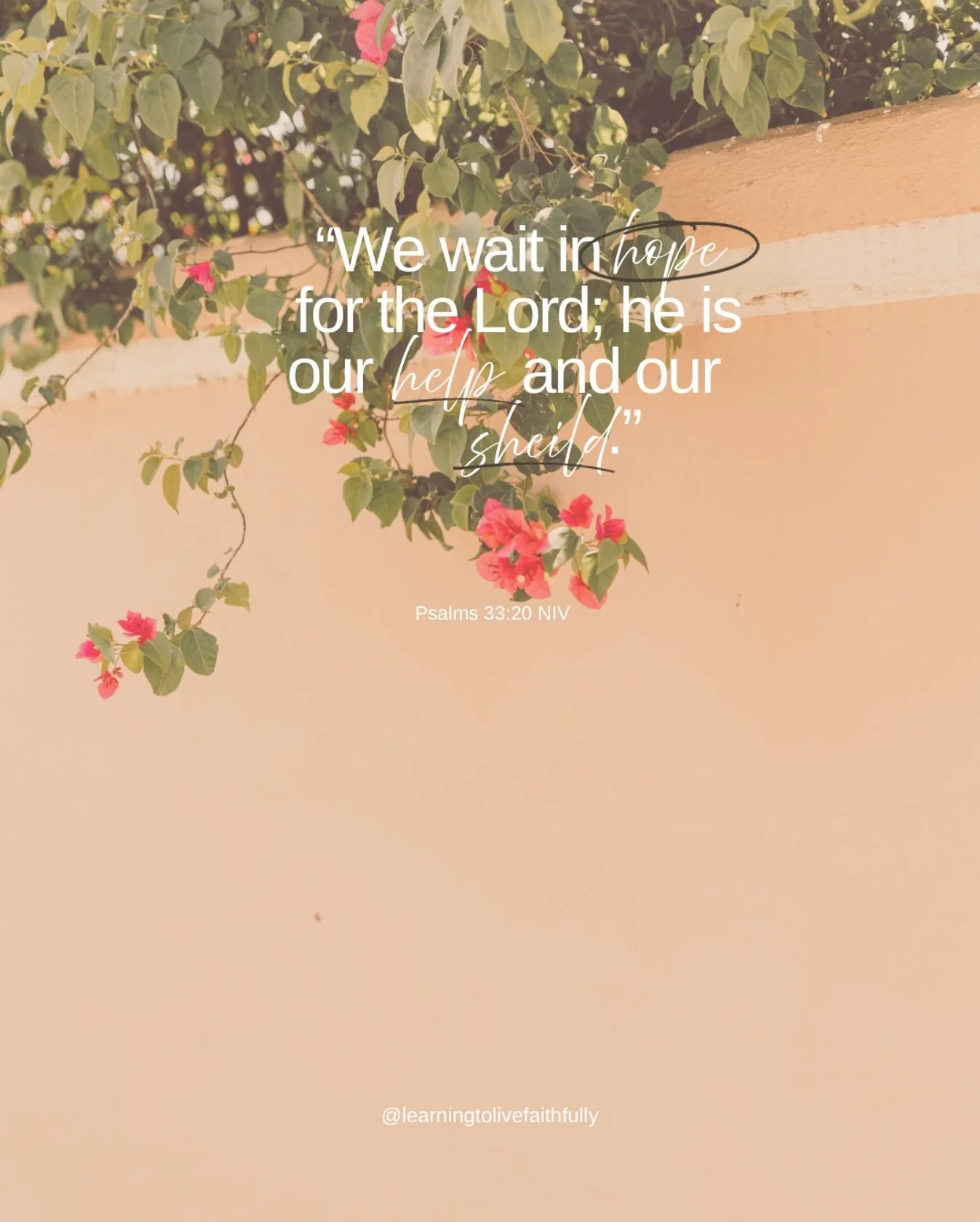 When waiting feels heavy&hellip; hold onto this.
⠀⠀⠀⠀⠀⠀⠀⠀⠀
Waiting is hard. Especially when prayers seem unanswered and hope feels distant. But Psalm 33:20 reminds us we&rsquo;re not waiting alone &mdash; 
⠀⠀⠀⠀⠀⠀⠀⠀⠀
He is our hope. Our help. Our shie