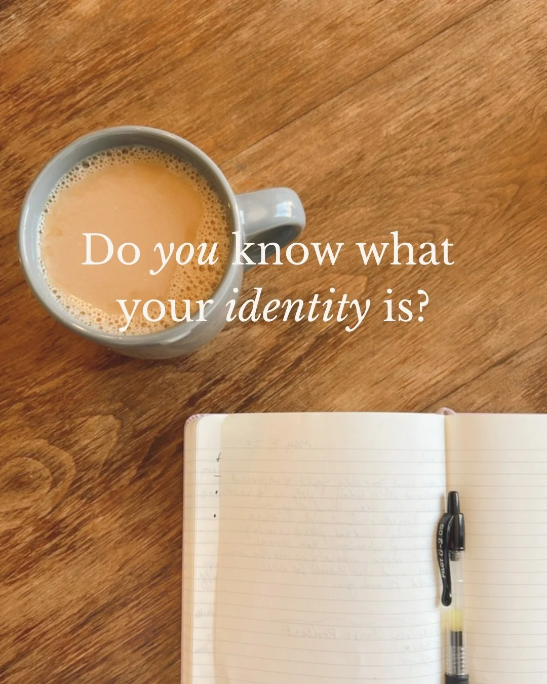 Do you know what your identity is? 

It&rsquo;s a simple question ... 

but not always an easy one to answer. 

For a long time, I didn&rsquo;t realise how much of my identity I was placing in other people, in being chosen, or in who I thought I need