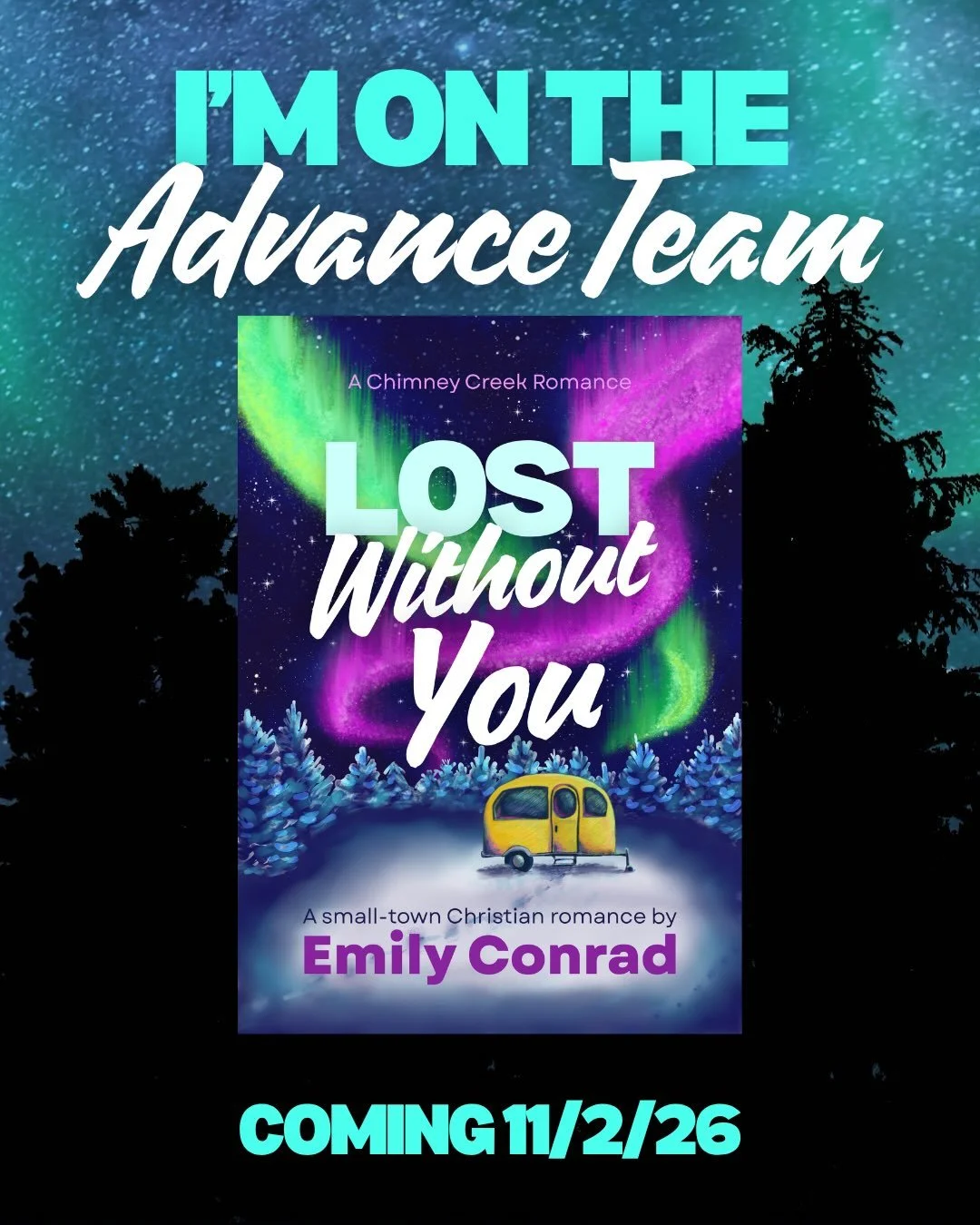 I&rsquo;m on the advance team!

I&rsquo;ve been lucky enough to be on @emilyconraduathor &lsquo;s advance team to read her new upcoming book; Lost Without You. 

Who&rsquo;s ready for a wintry romance set under the northern lights?

Forced together b
