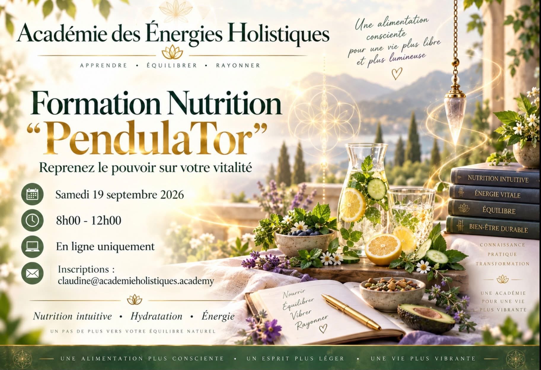 🌿 FORMATION NUTRITION « PENDULATOR » 🌿