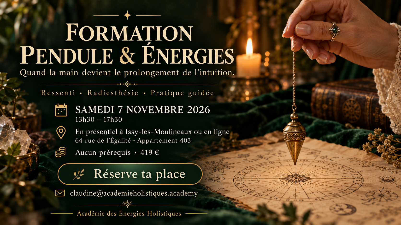 ✦ FORMATION PENDULE &amp; ÉNERGIES ✦