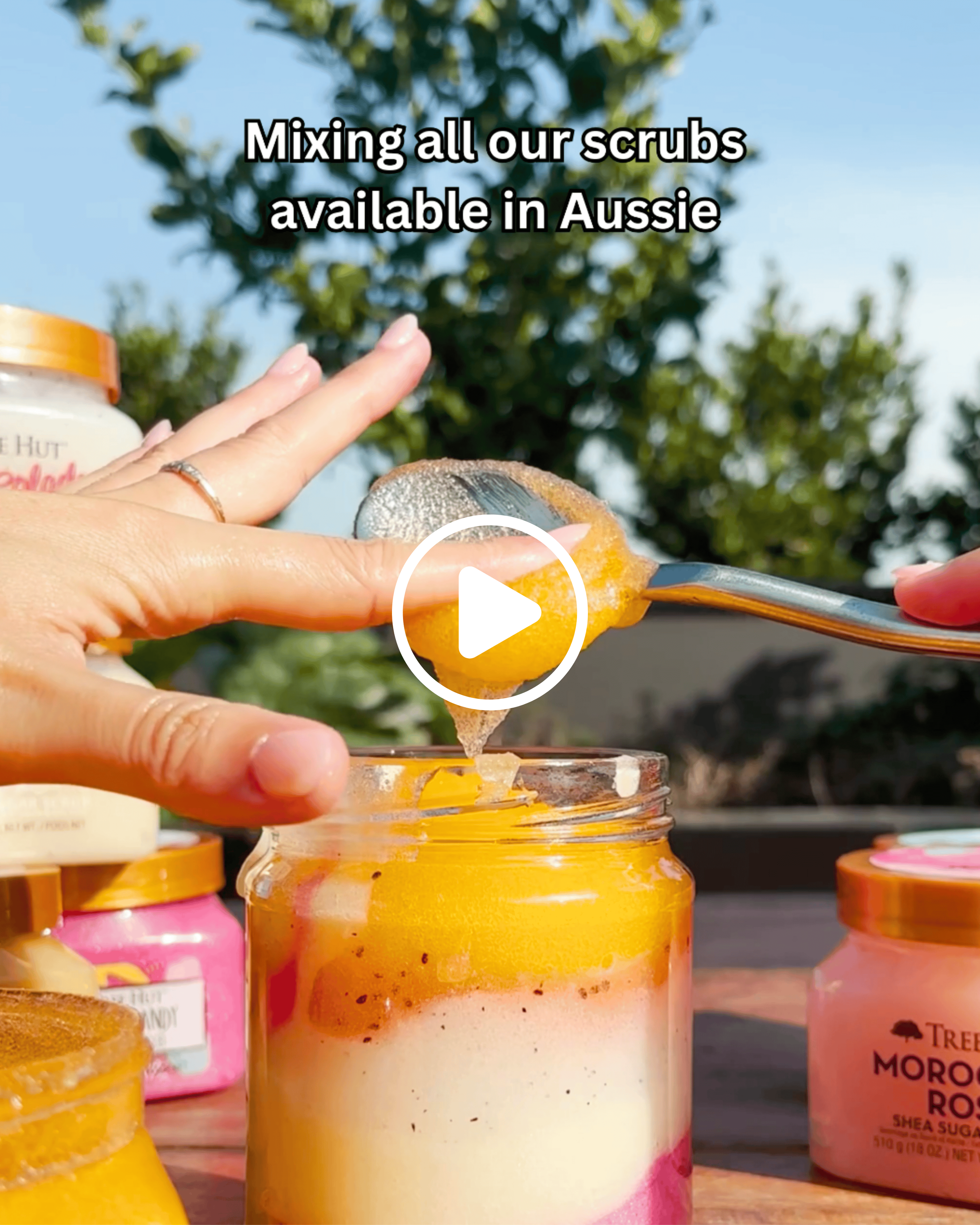Tree Hut launch content supporting viral bodyscrub brand landing in Woolworths nationwide.