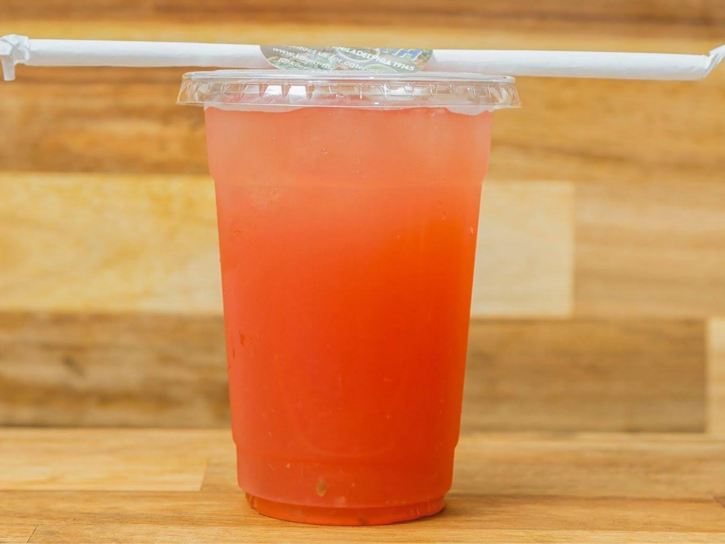 Watermelon agua fresca with lime served over ice