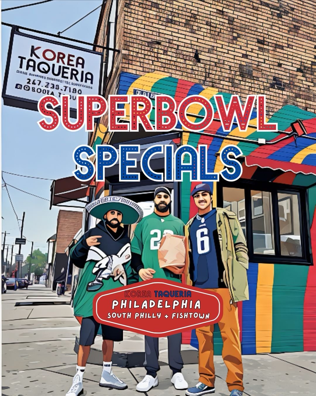 Philly! 👉 Super Bowl specials we&rsquo;re running this weekend! 🤤The 18pc wings pack &amp; the Chips / Guac / salsas pack are a great addition to any spread! These will be live on our toast online ordering links on Sunday Morning. Please be sure to