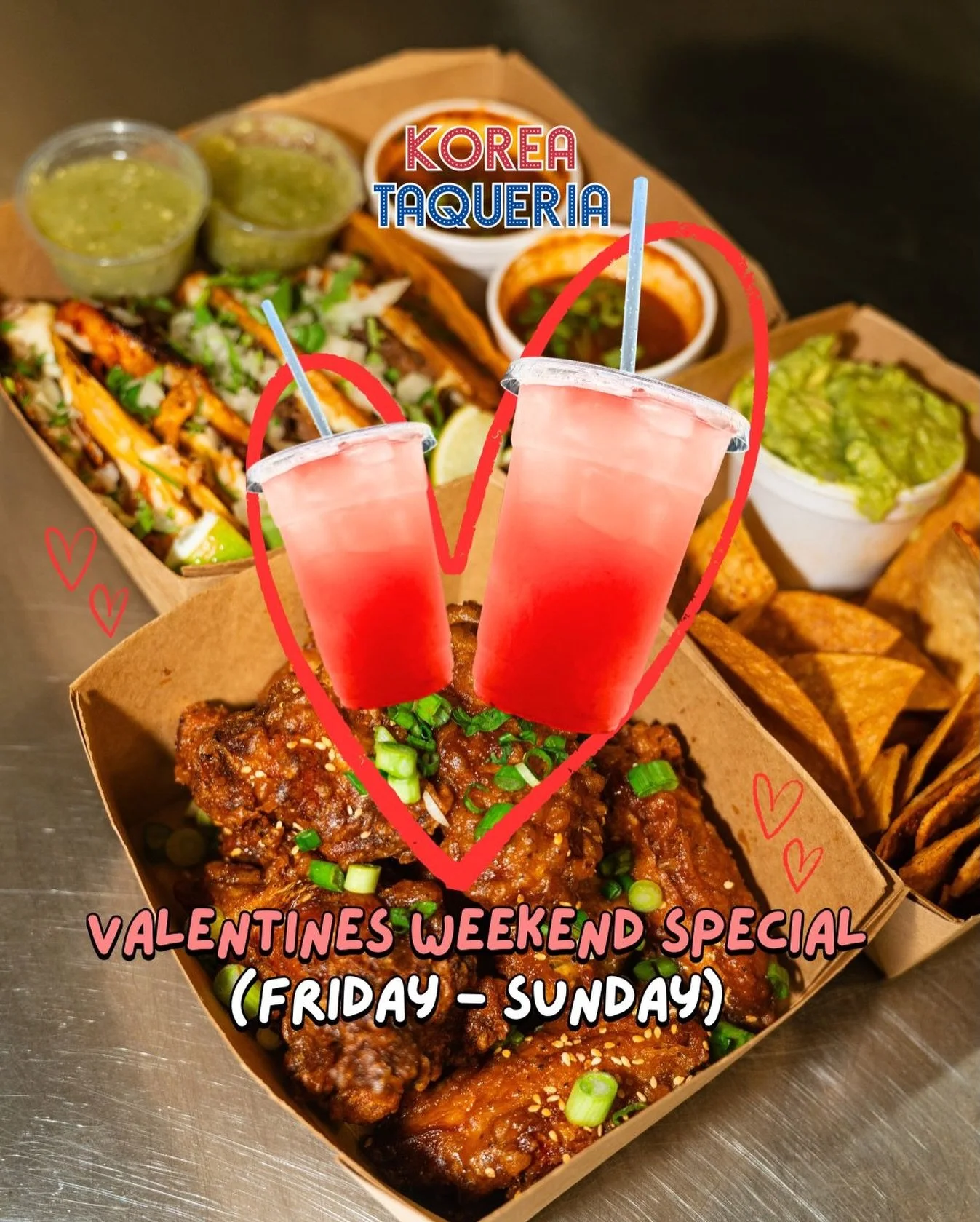 Date night, done right ❤️ Our Valentine&rsquo;s Weekend Meal for 2 comes with two complimentary watermelon aguas frescas &mdash; because love should be refreshing 🍉❤️ Available all weekend Friday&ndash;Sunday at South Philly &amp; Fishtown / East Ke