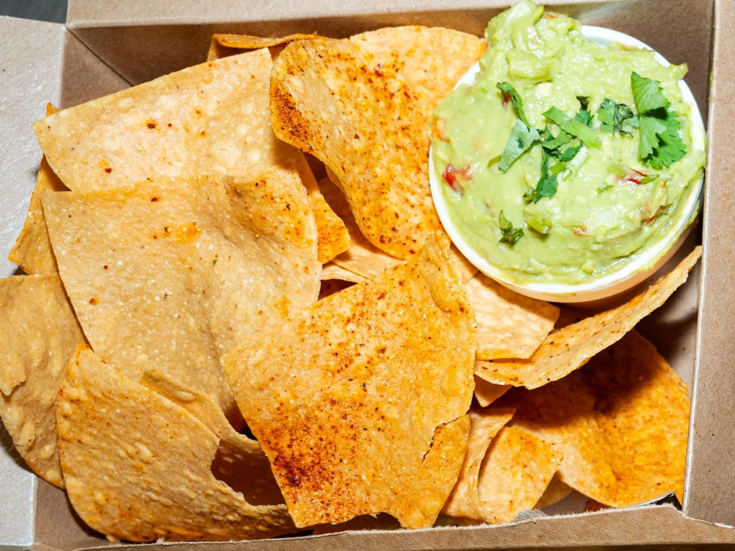 tortilla chips and freshly made guacamole