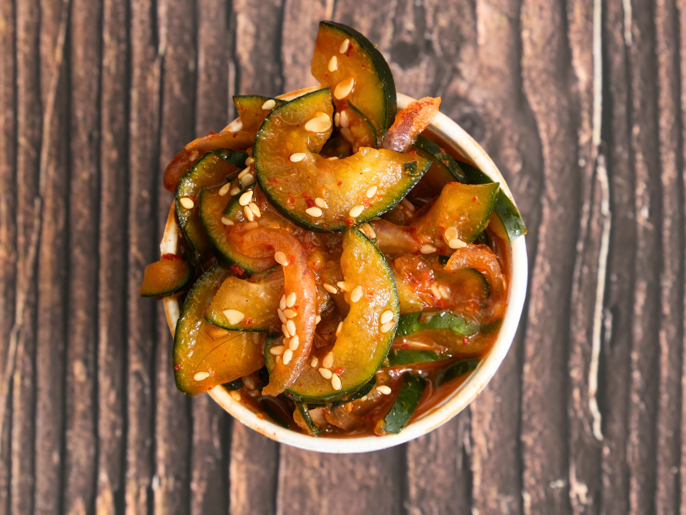 Korean cucumber pickles side dish