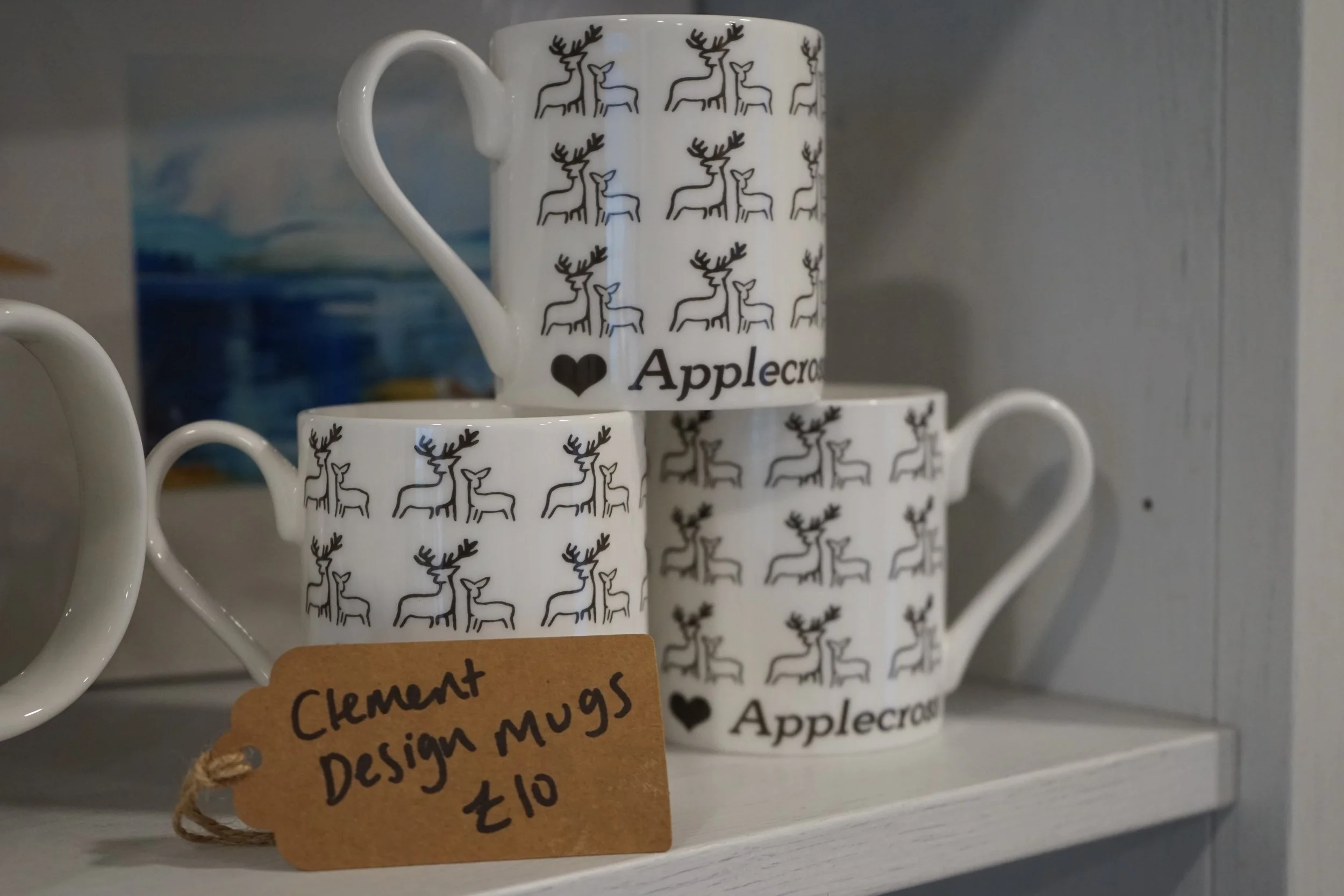 Clement Design Mugs in deer print.