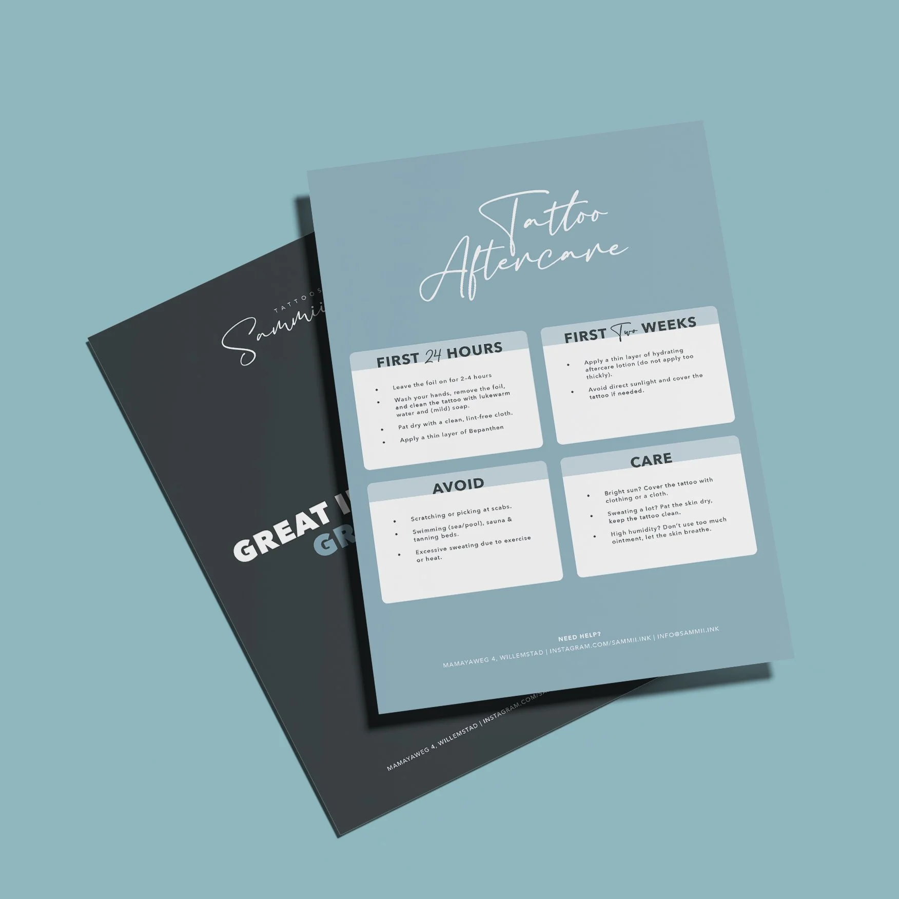 Tattoo Aftercare Flyer