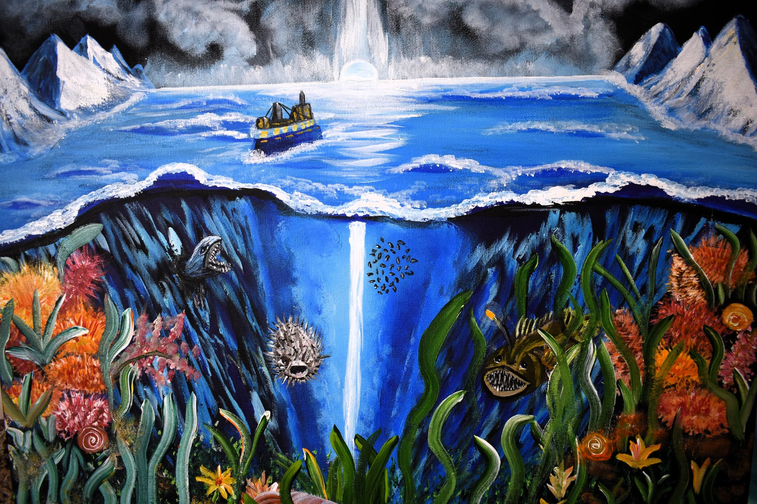 Different View, 2024, acrylic, wrapped canvas - 16" by 20" by 1/2" inch