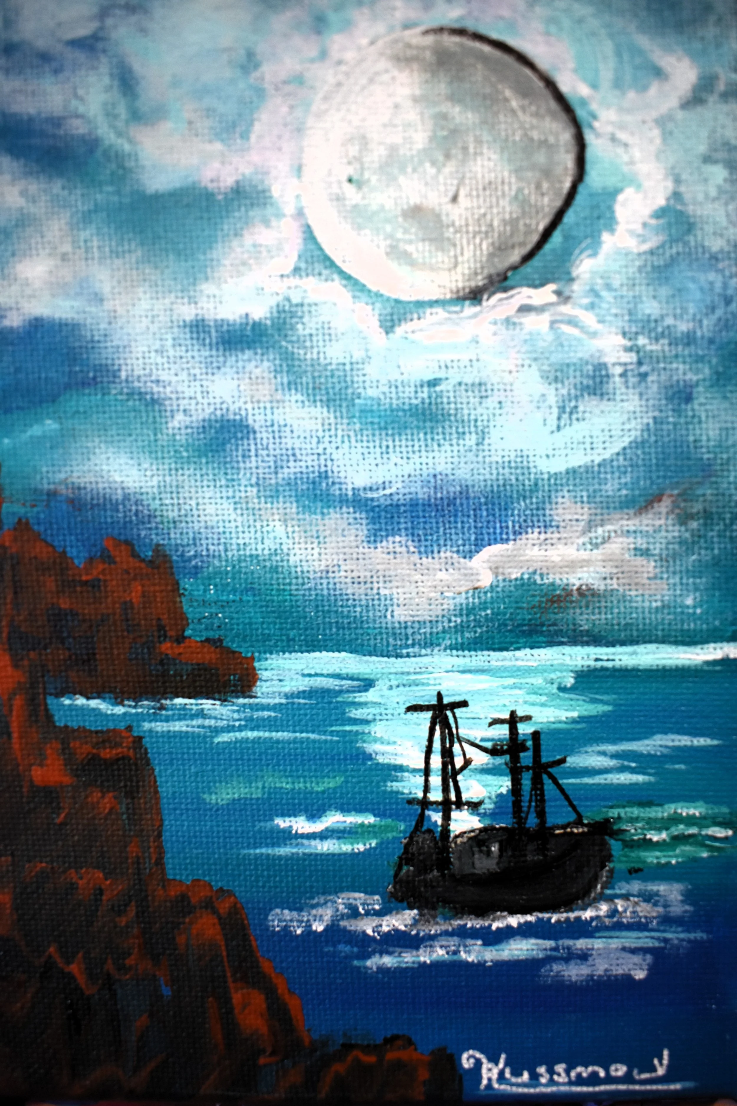 Pirates Dream, 2024, acrylic, wrapped canvas - 5' by 7" by 1/2" inch