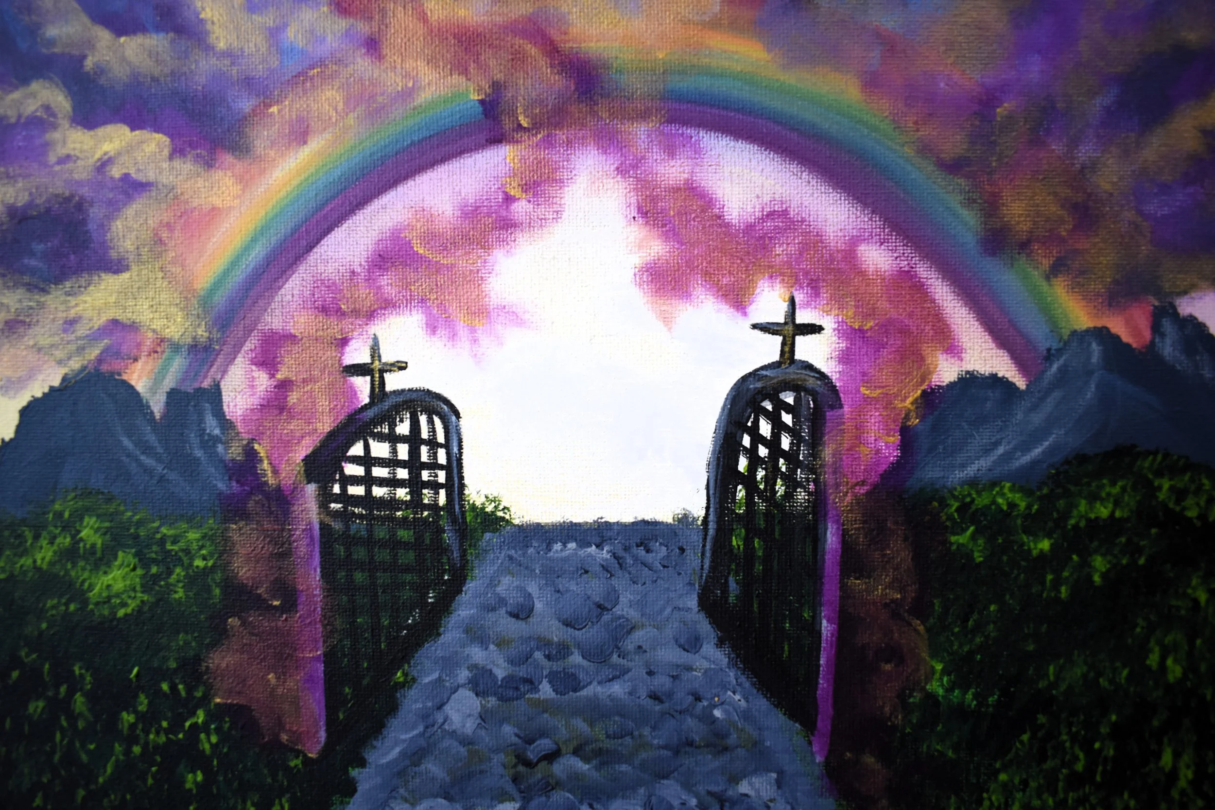 The Gate, 2024, acrylic, wrapped canvas - 11" by 14" by 1/2" inch
