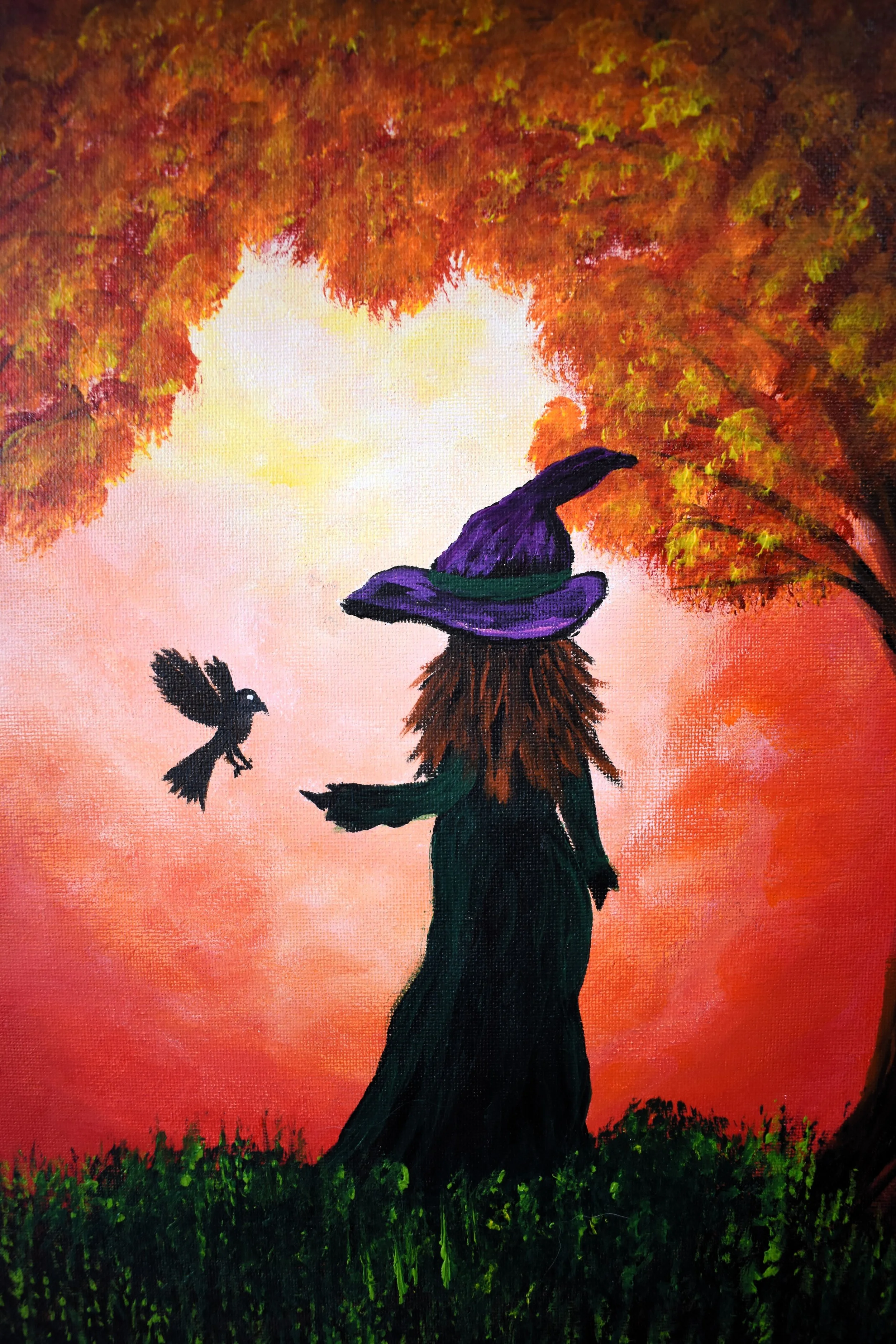 Morning Wicca - 2024 - acrylic, wrapped canvas - 16" by 12" by 1/2" inch