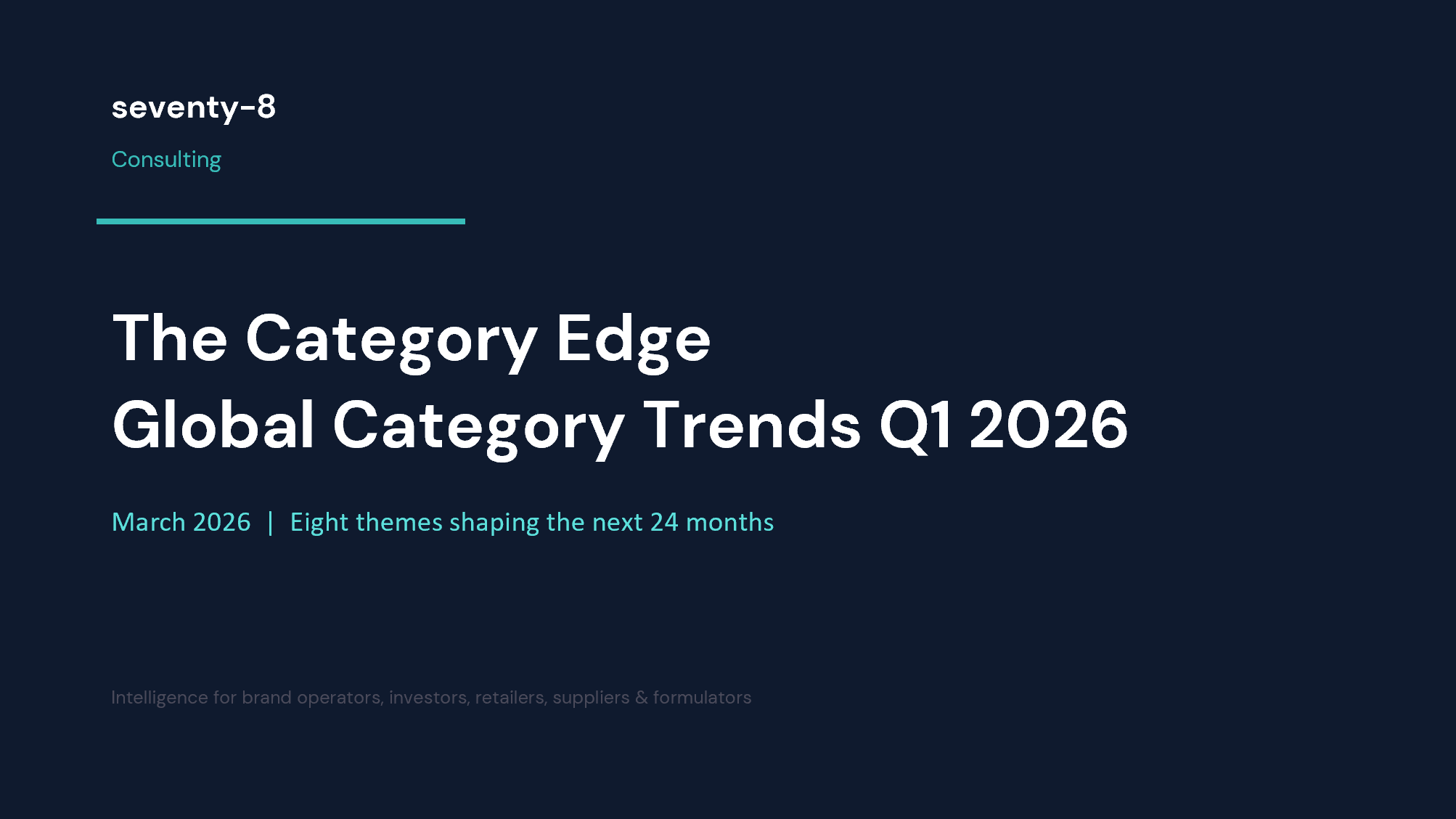 Monthly Category Intelligence