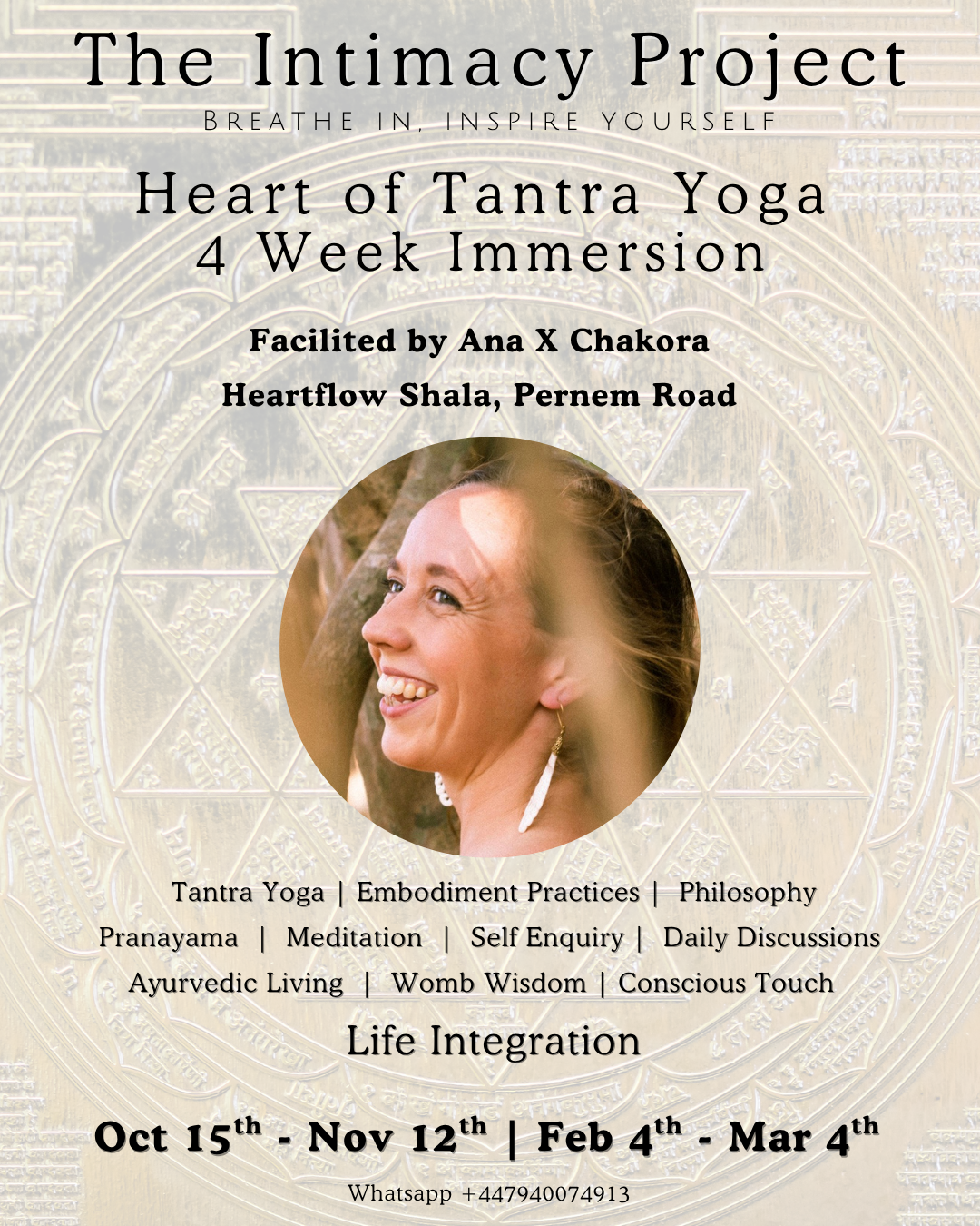 The Intimacy Project 4 week immersion, GOA