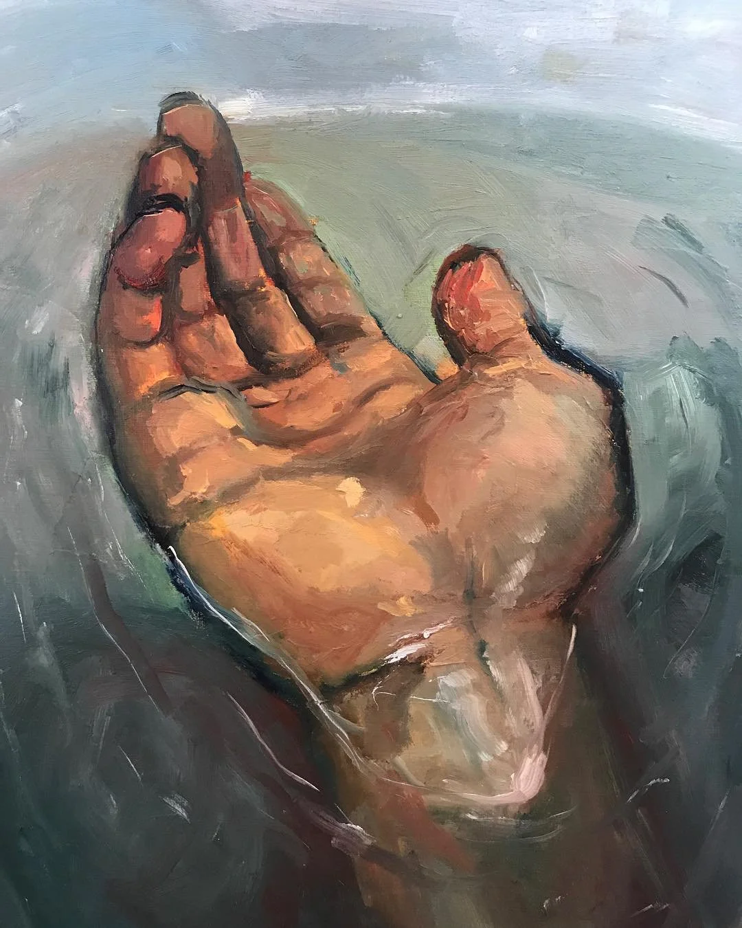 Title: Water brings Resurrection
Medium: Oil
Material: Ampersand Board