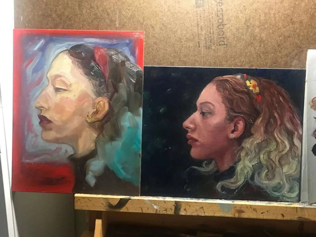 Title: Old v New Portrait Study
Medium: Oil
Material: Amersand Boards