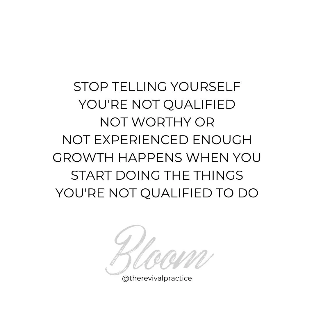 Blooming isn&rsquo;t about being ready&mdash;it&rsquo;s about stepping into the unknown and trusting that growth will meet you there. 🌸

Stop telling yourself you&rsquo;re not qualified, not worthy, or not experienced enough. True transformation hap