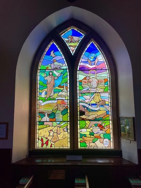 Window in Bedrule Church commissioned by the Turnbull clan