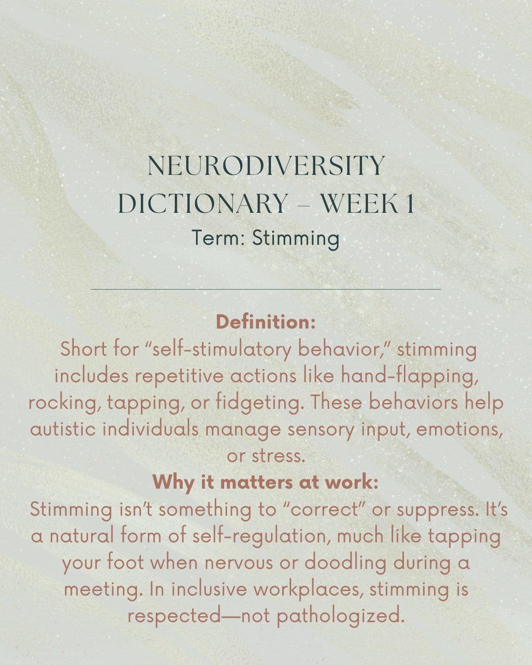 Neurodiversity Dictionary – Week 1