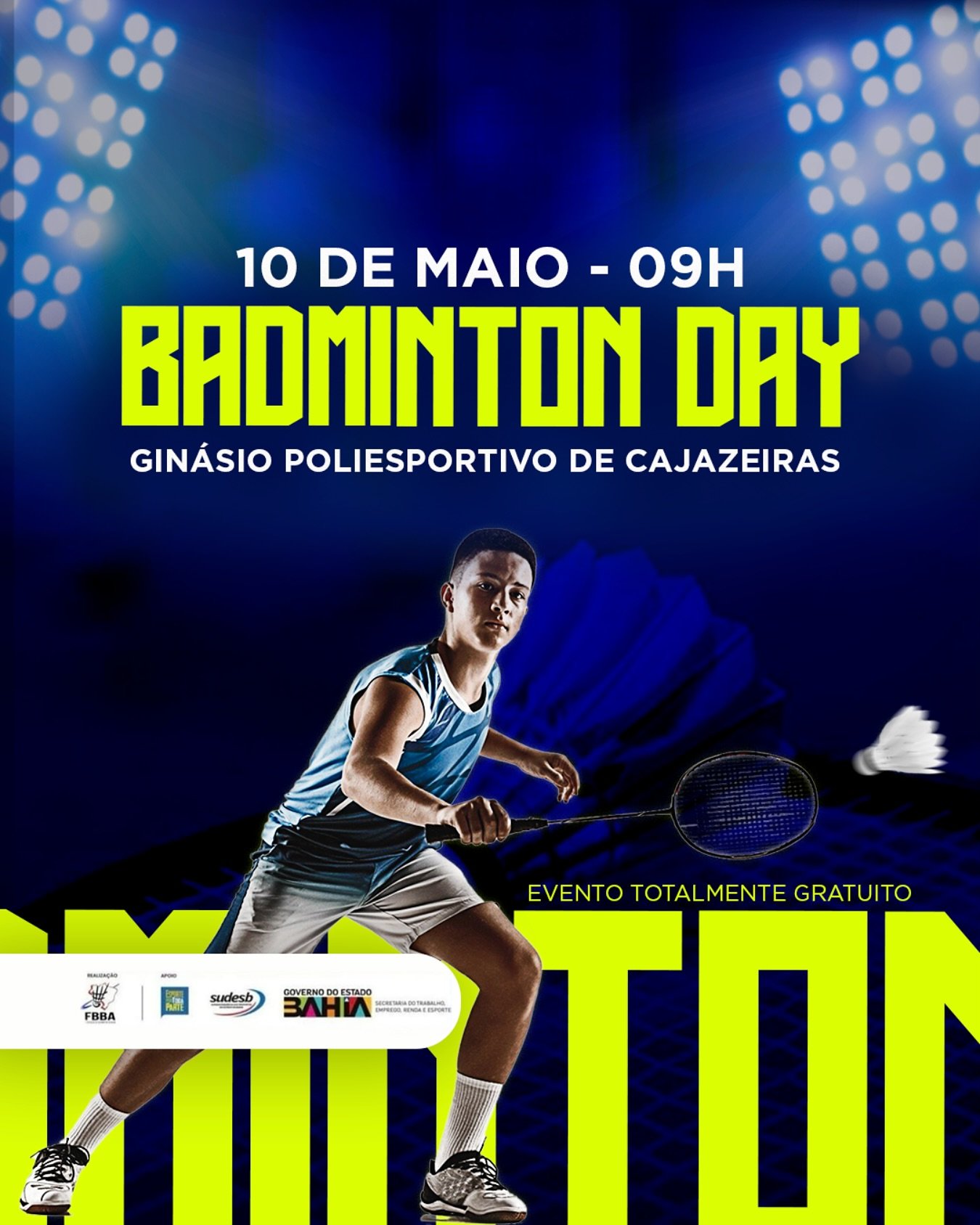 O Badminton Day celebra o badminton como uma importante prática esportiva, promovendo saúde e bem-estar.
Neste dia, incentivamos a participação de todos com torneios, oficinas e eventos que reforçam o fair play e a