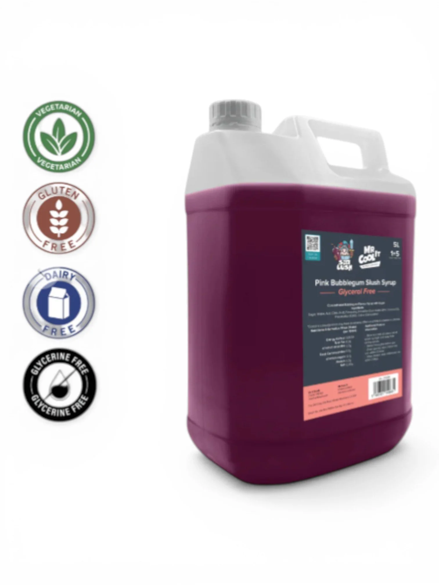 Pink Bubblegum Glycerol-Free Slush Syrup