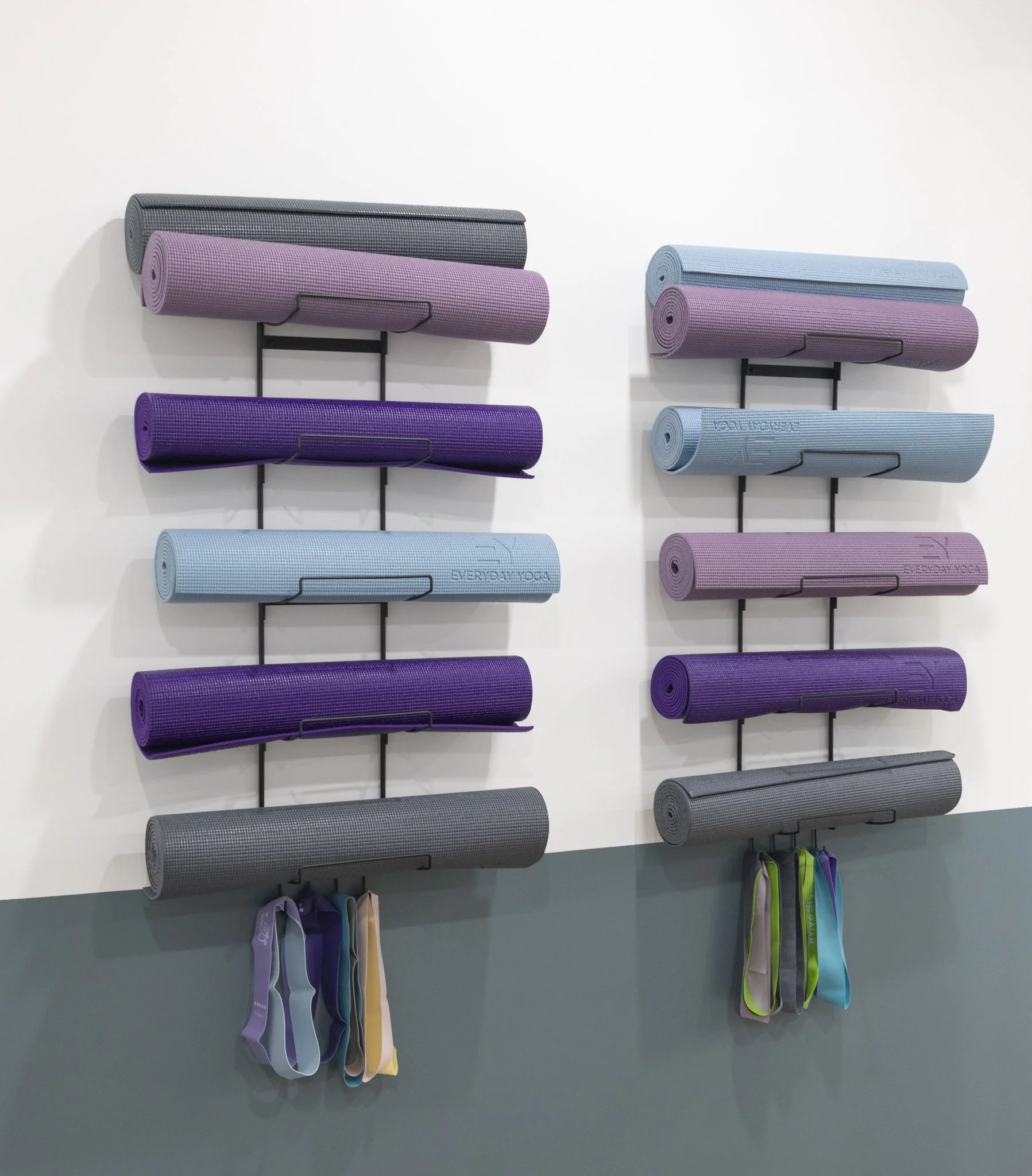 yoga mats and workout materials