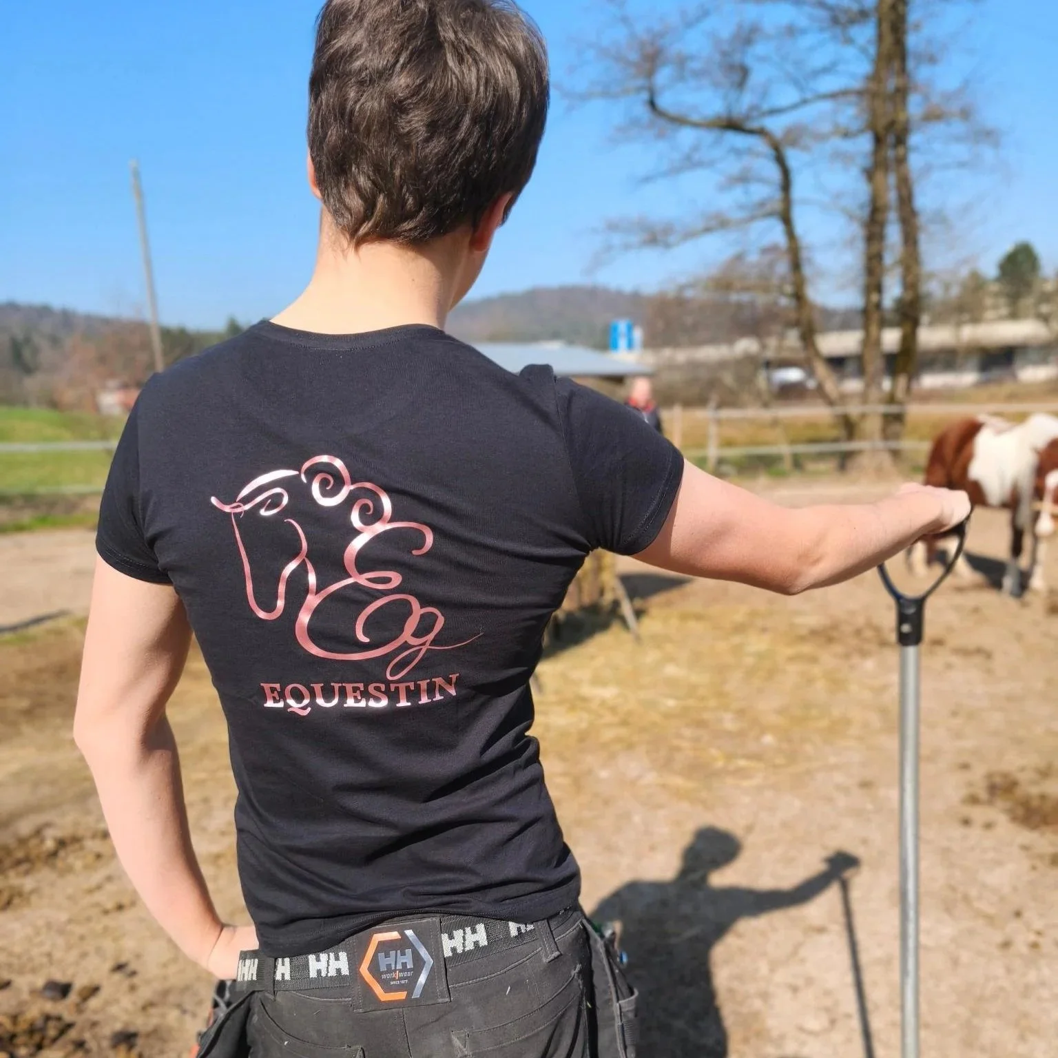 Stable hand at work