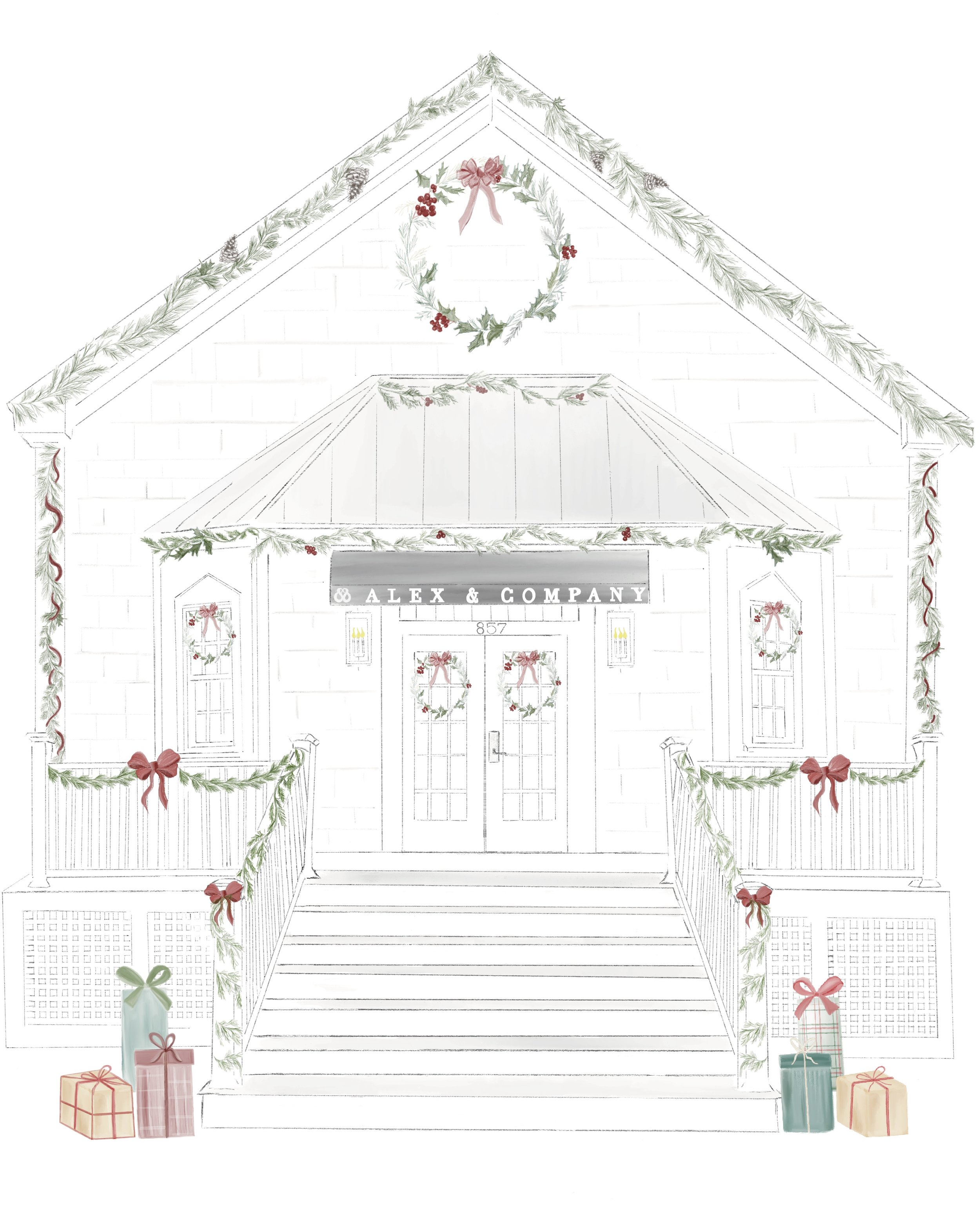 Alex & Company Storefront Holiday Card
