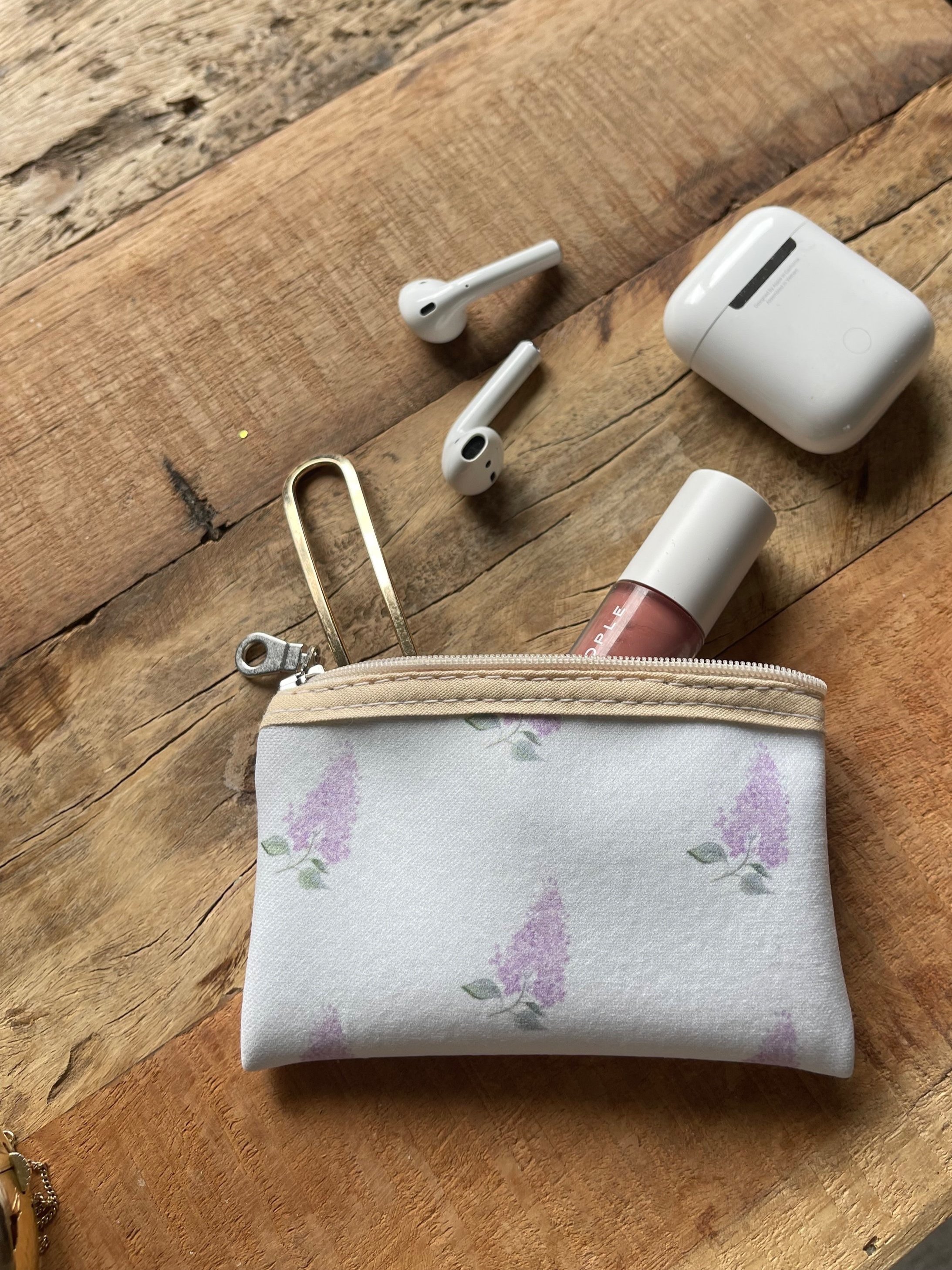 Lilac Zipper Pouch Small