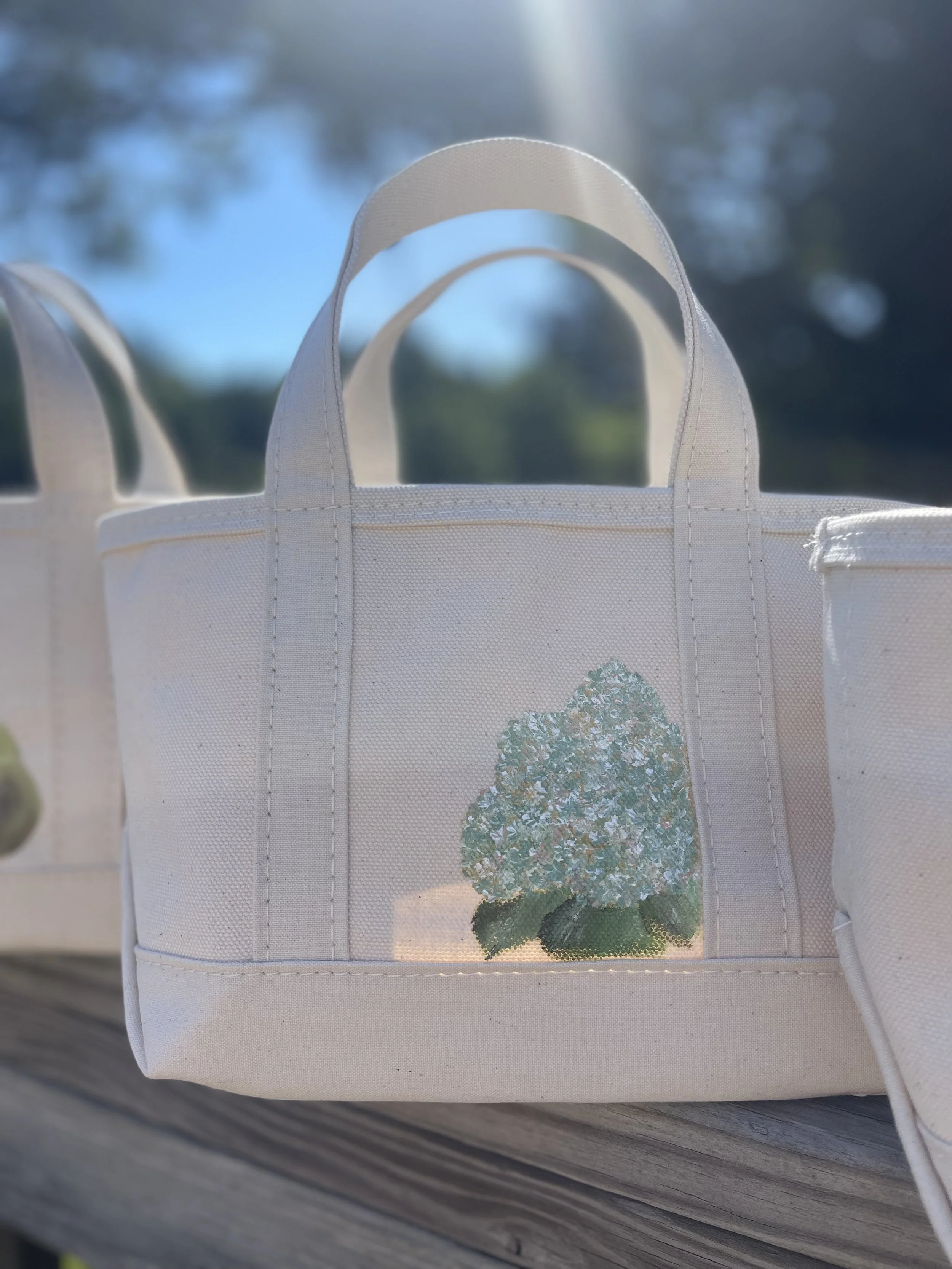 Limelight Hydrangea LLBean Zip Top Boat & Tote