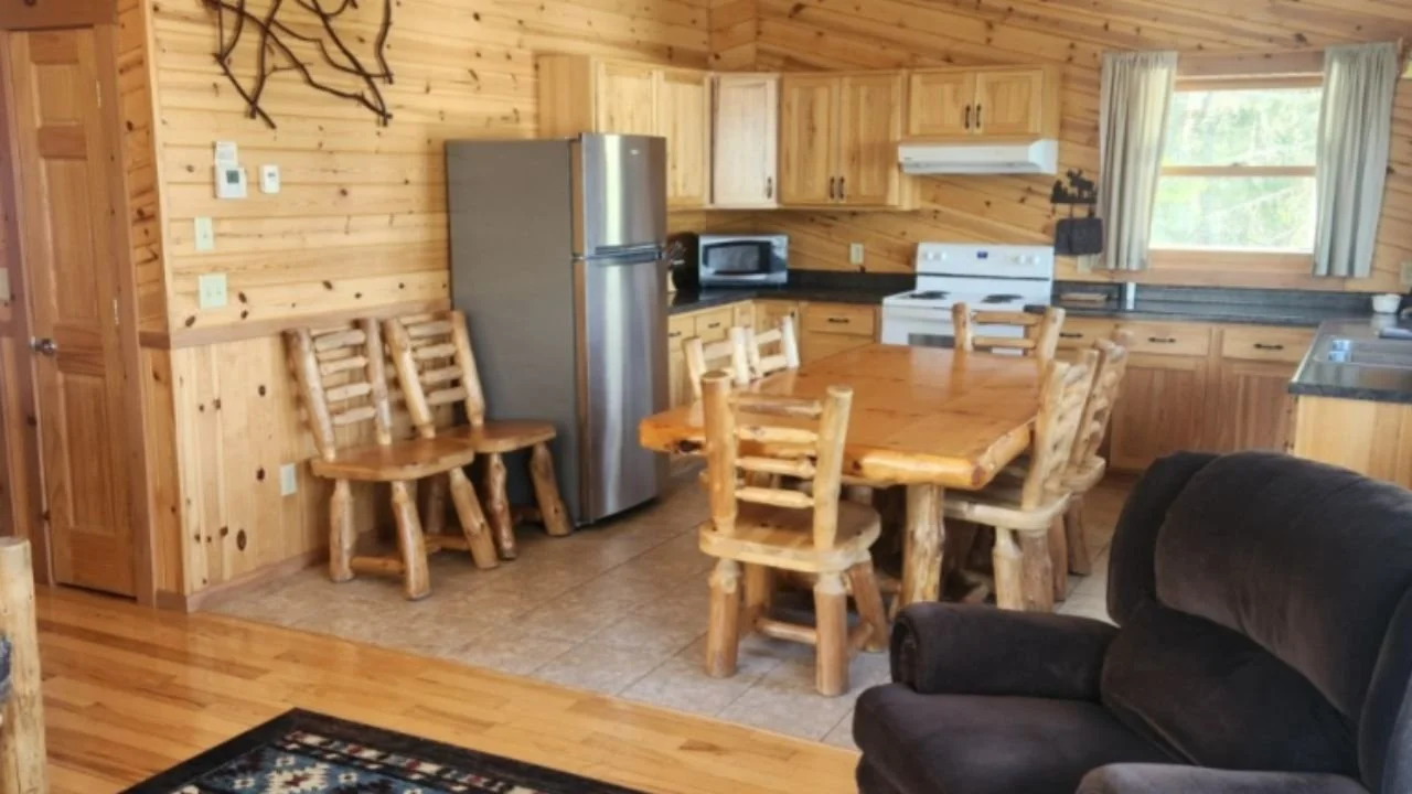 An inside view of Wintergreen Cabin at Timber Trail Lodge.