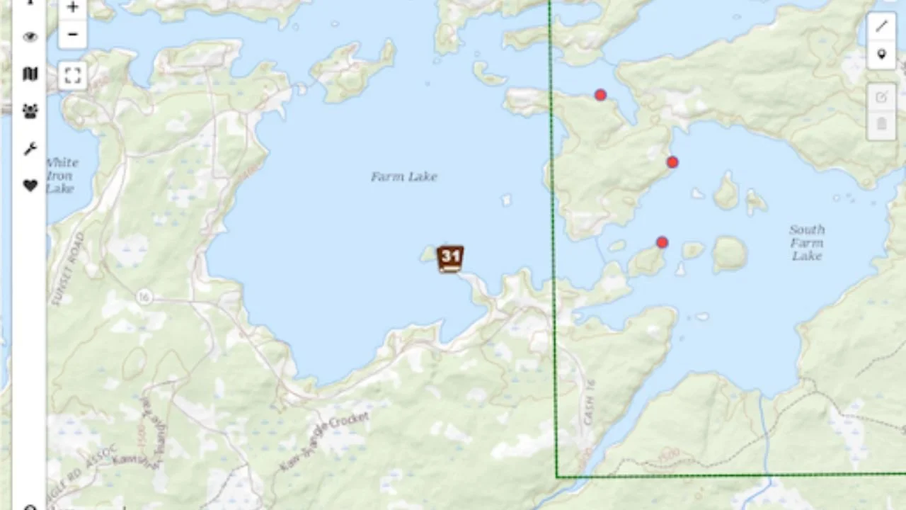 Map graphic showing BWCA entry points.