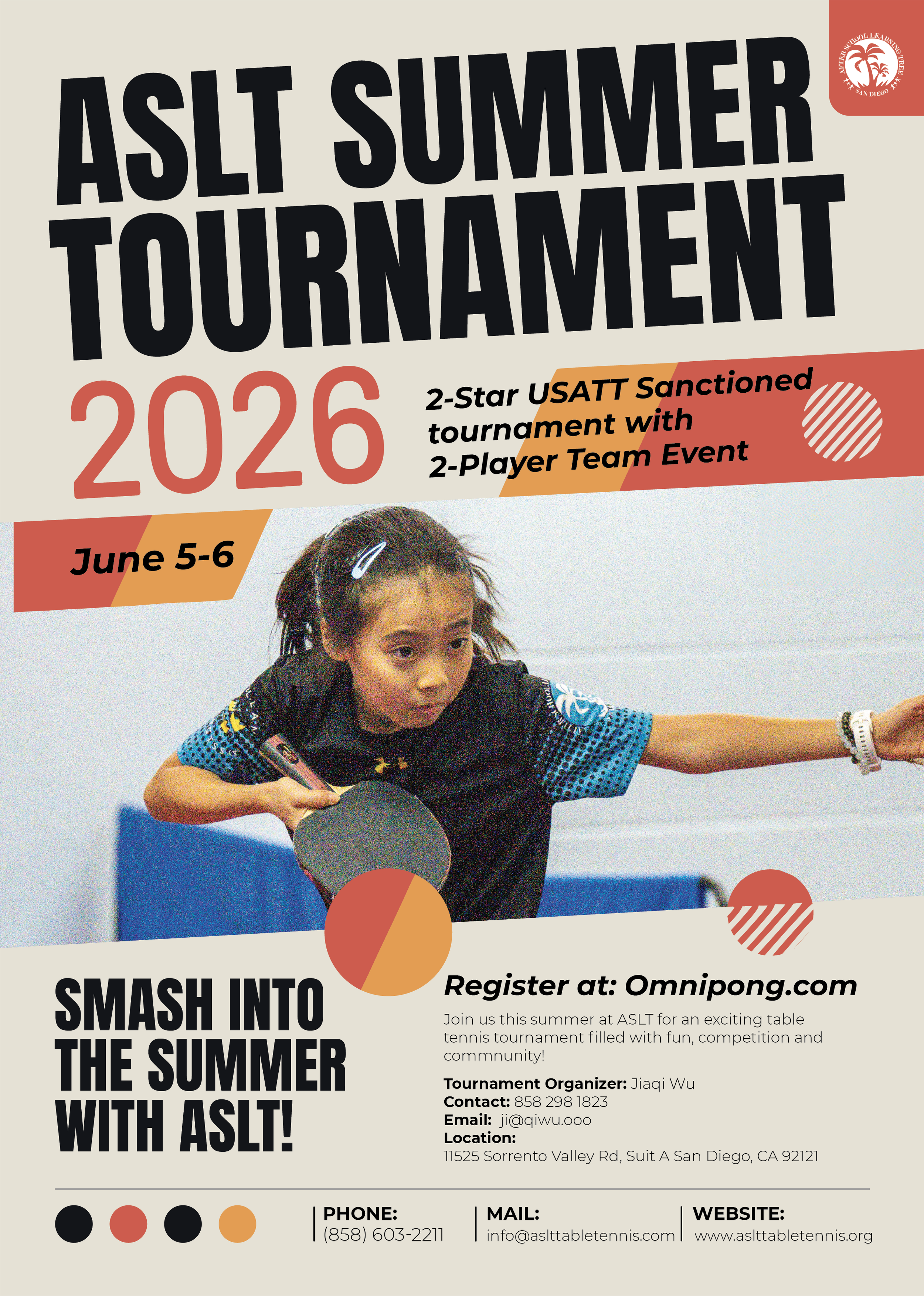 ASLT 2026 Summer Tournament – with 2-player Team Event