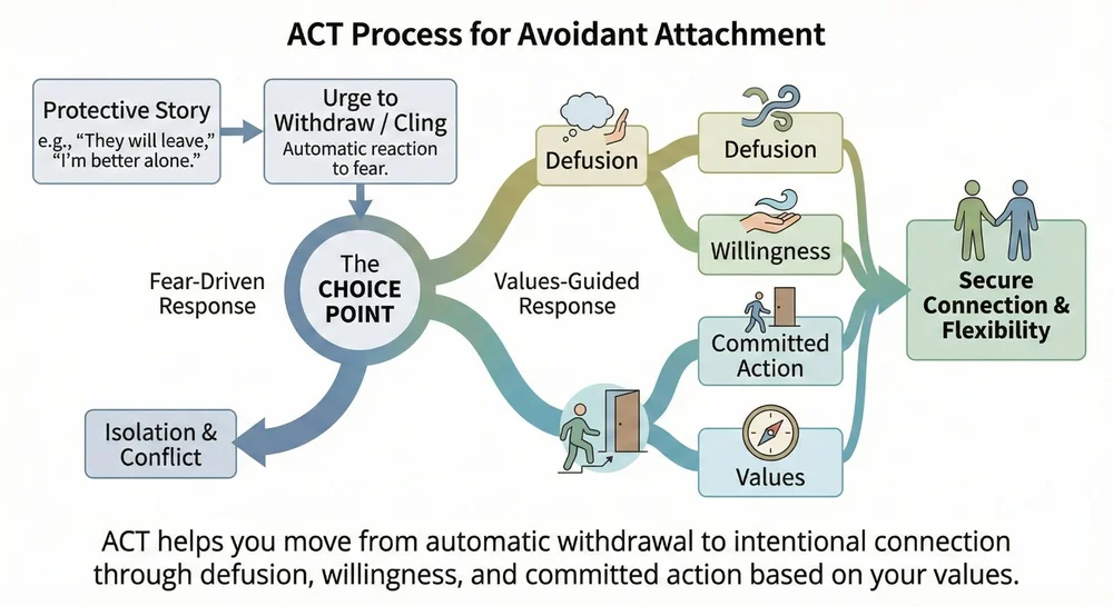 Healing Avoidant Attachment: An ACT Guide to Connection