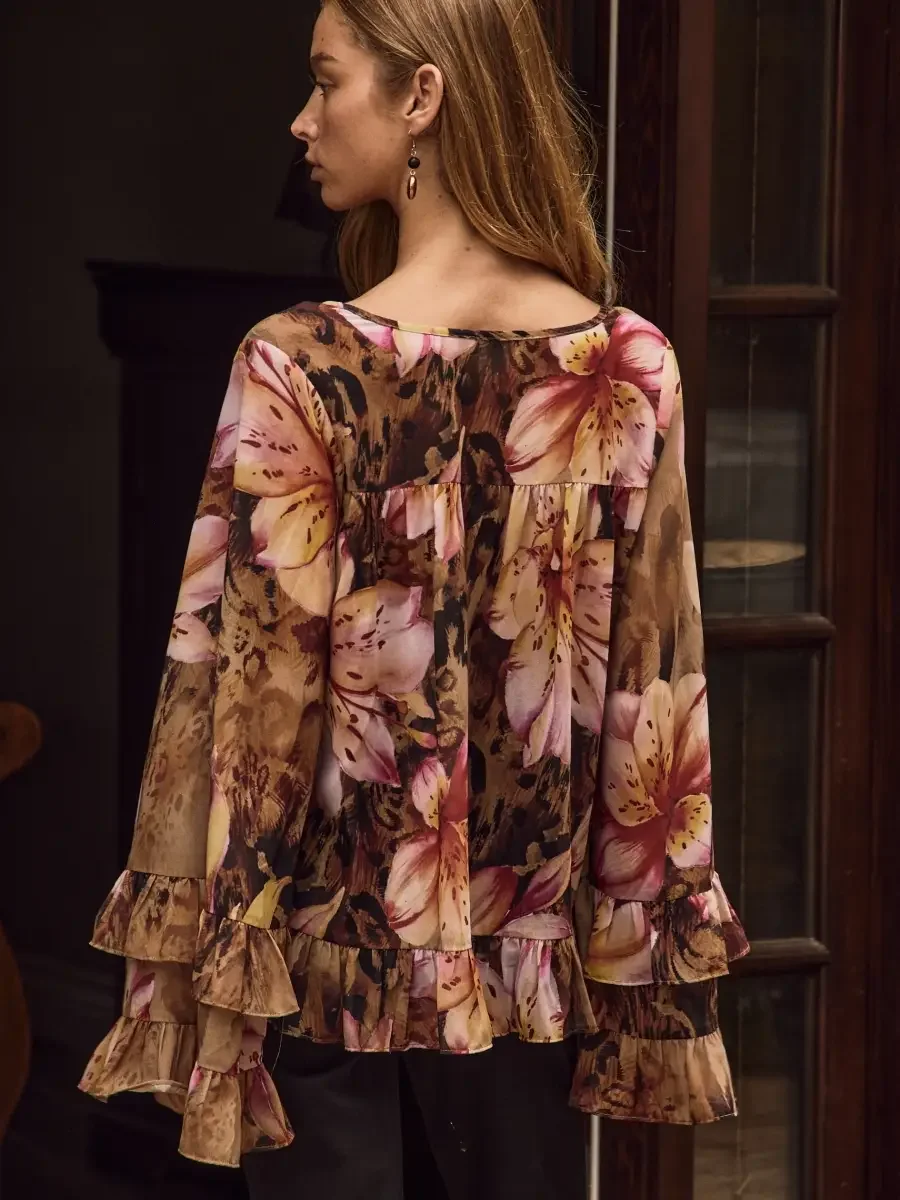 Floral Leopard Ruffle Shirt 1.webp