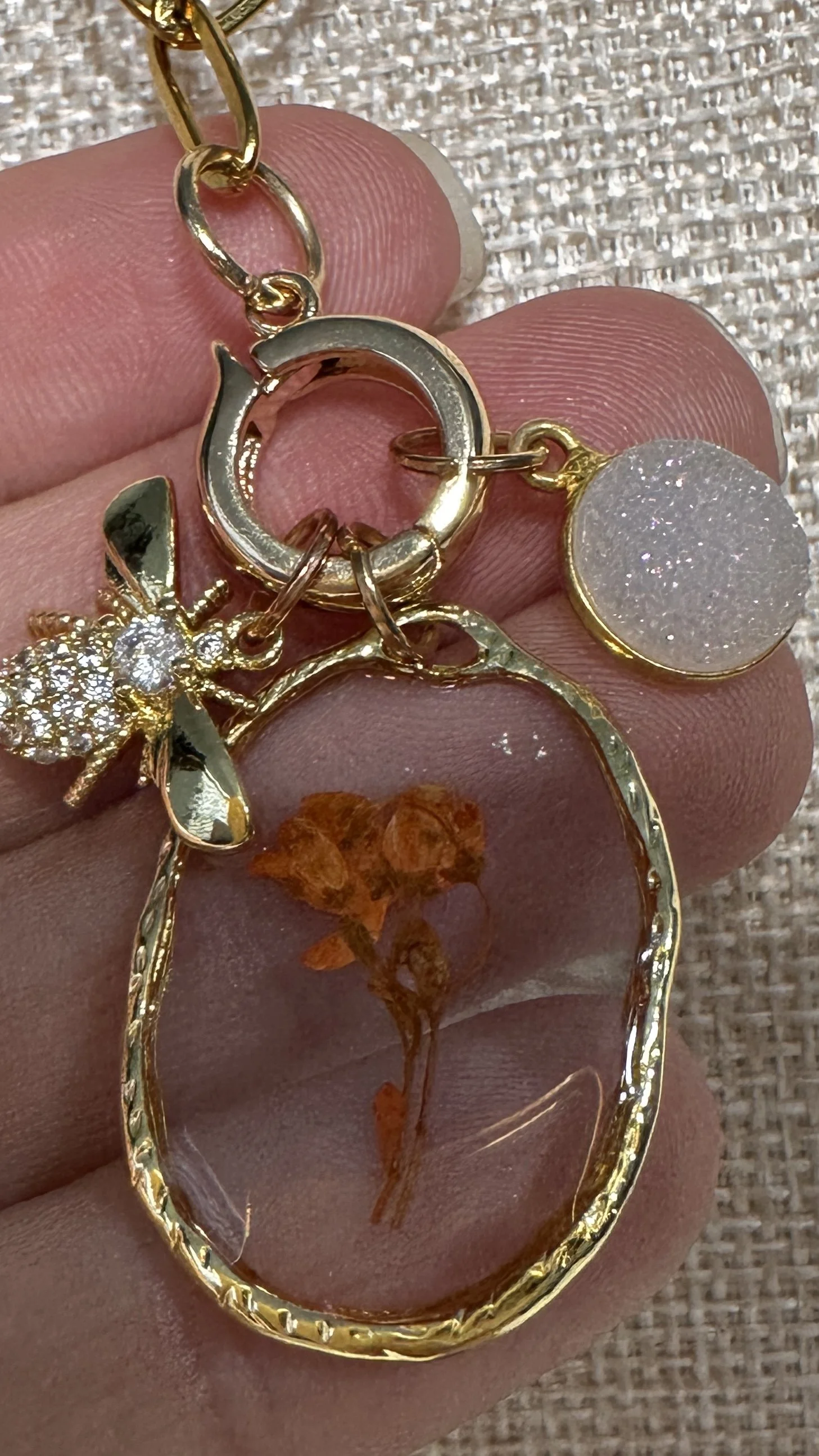 Honeyed Bloom Pendant Necklace - 14K Gold Plated