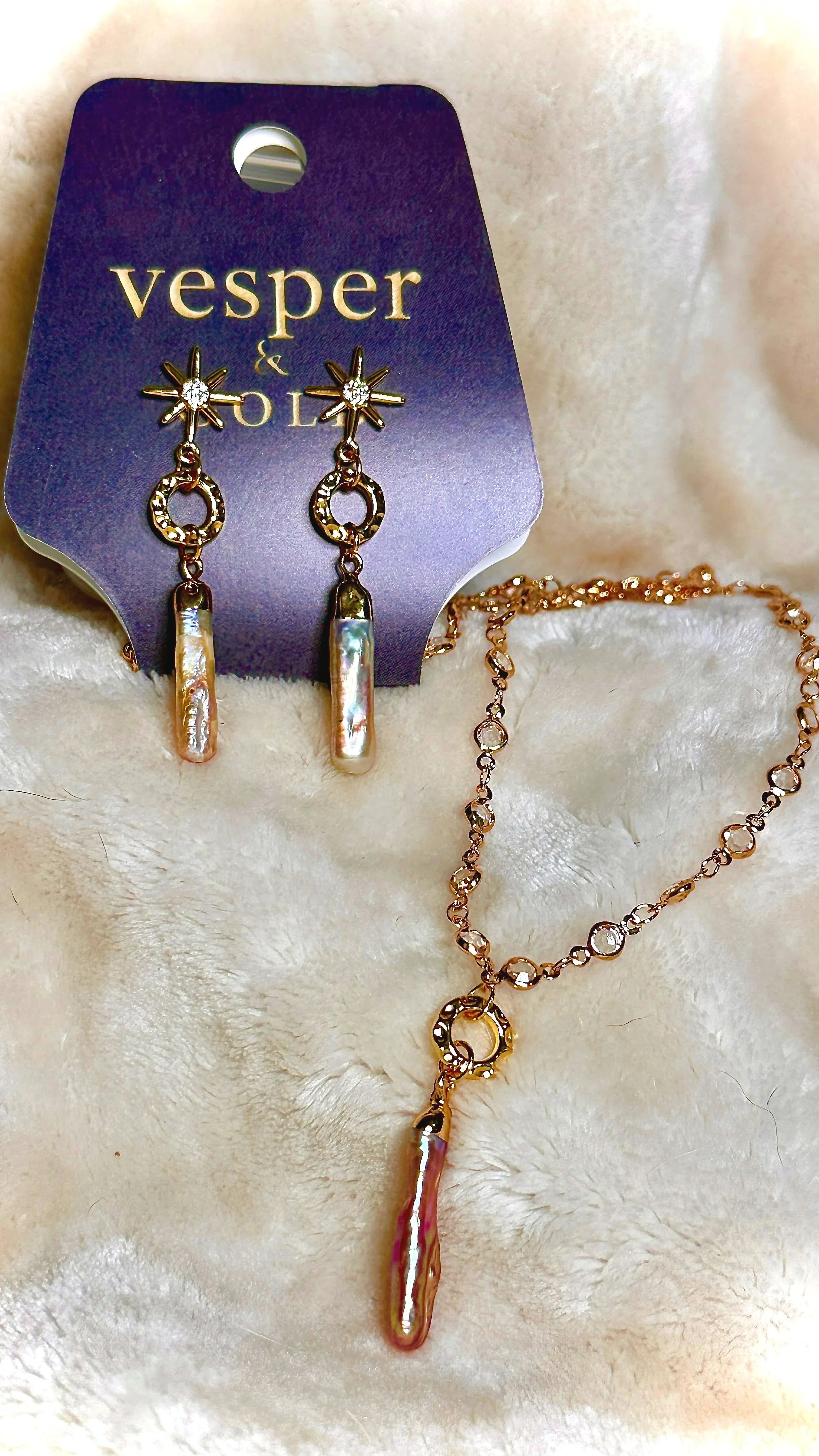 The Solstice Pearl Drop Jewelry Set