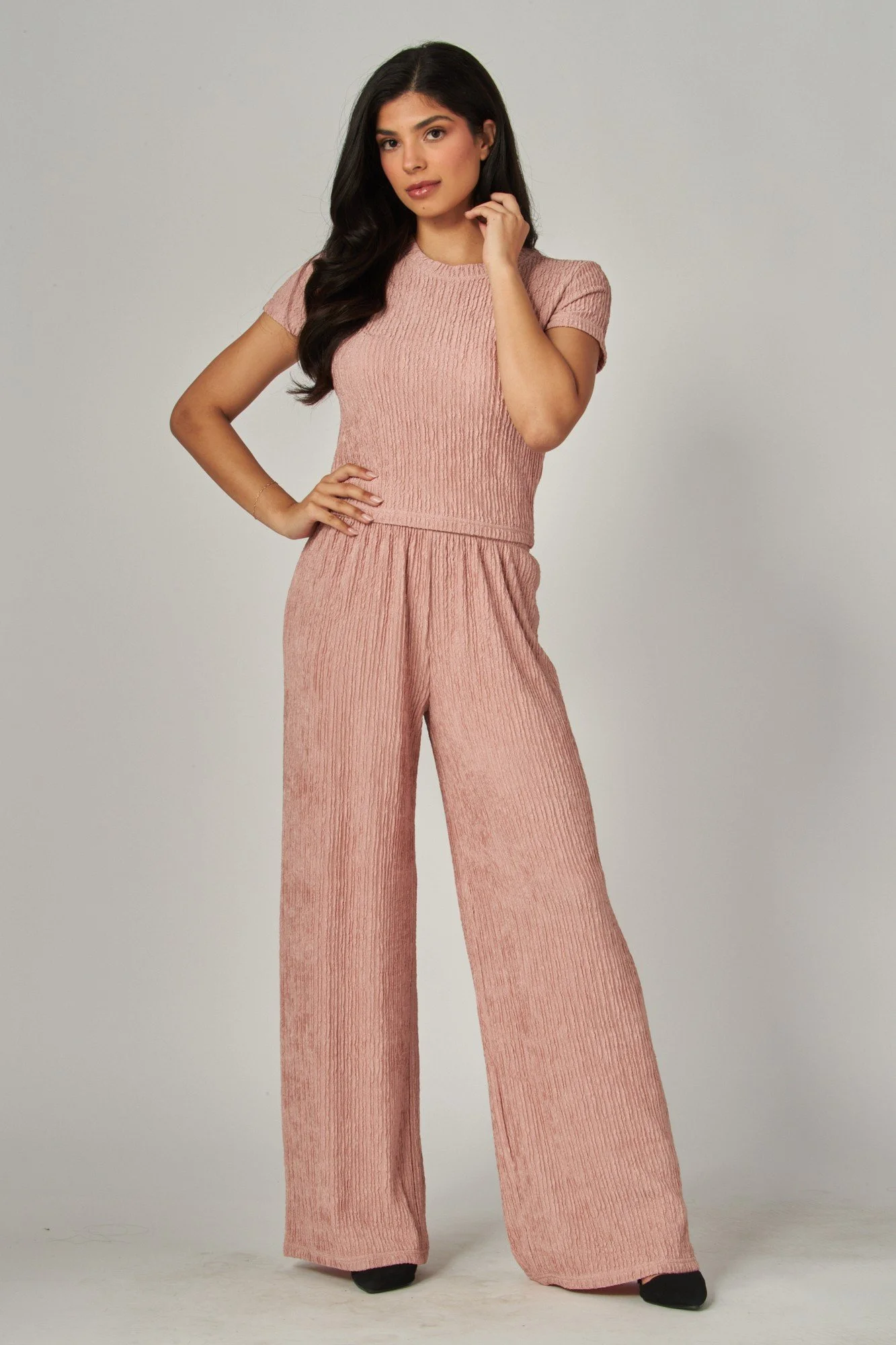 The Luminous Plissé Set - Pink Pearl