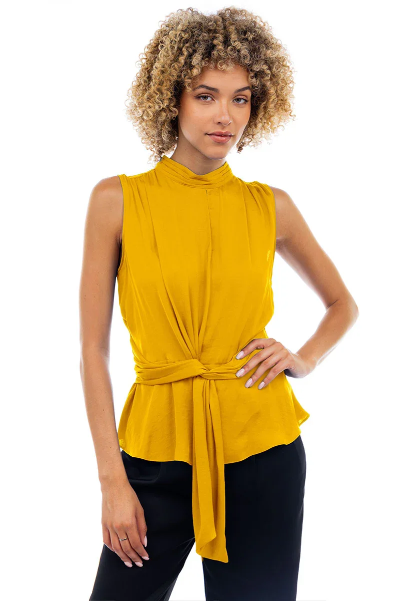 Mock Neck Top With Front Drape Detail 1.webp