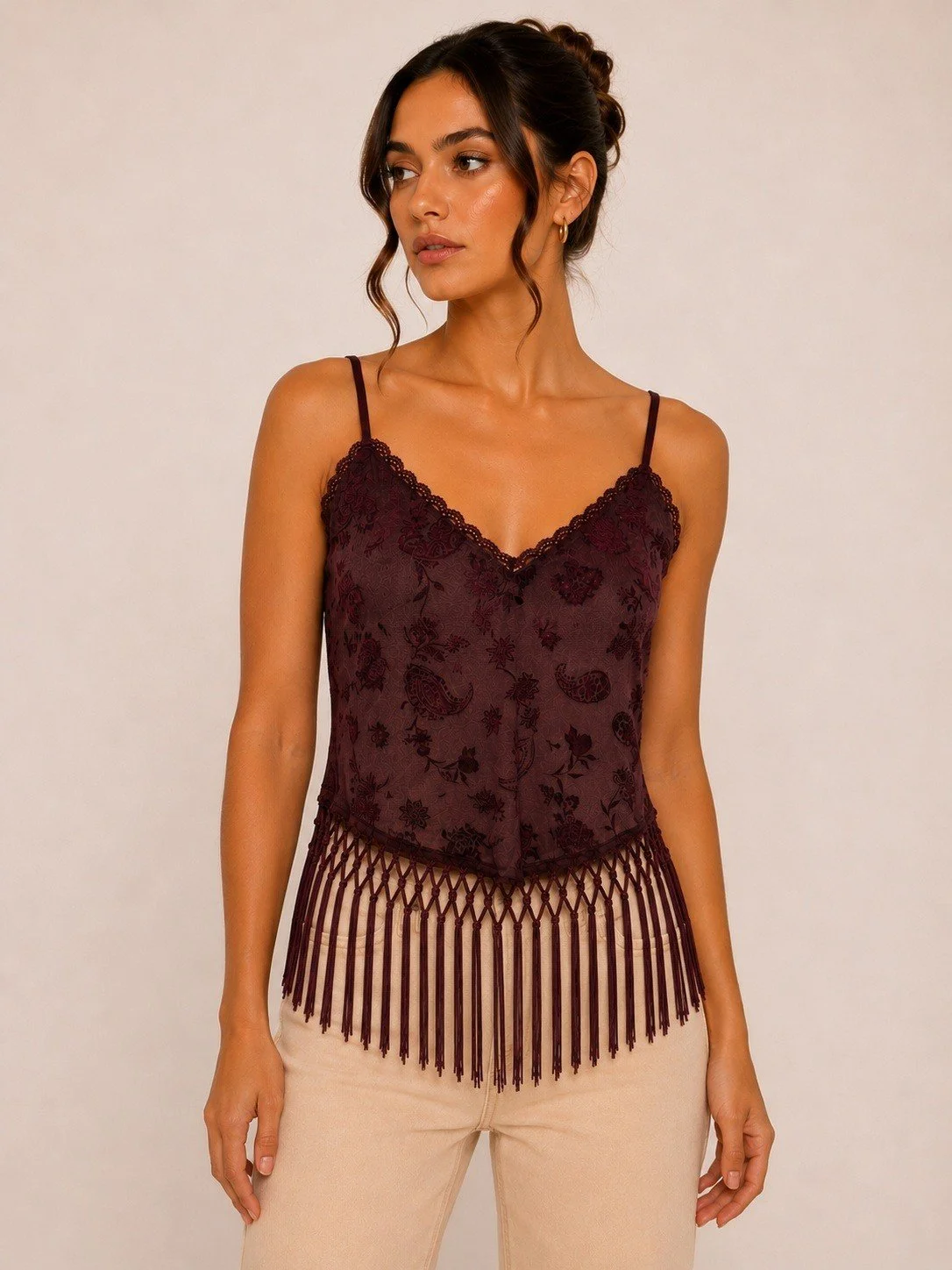 Macrame Fringe Velvet Flocked Mesh Top.jpg