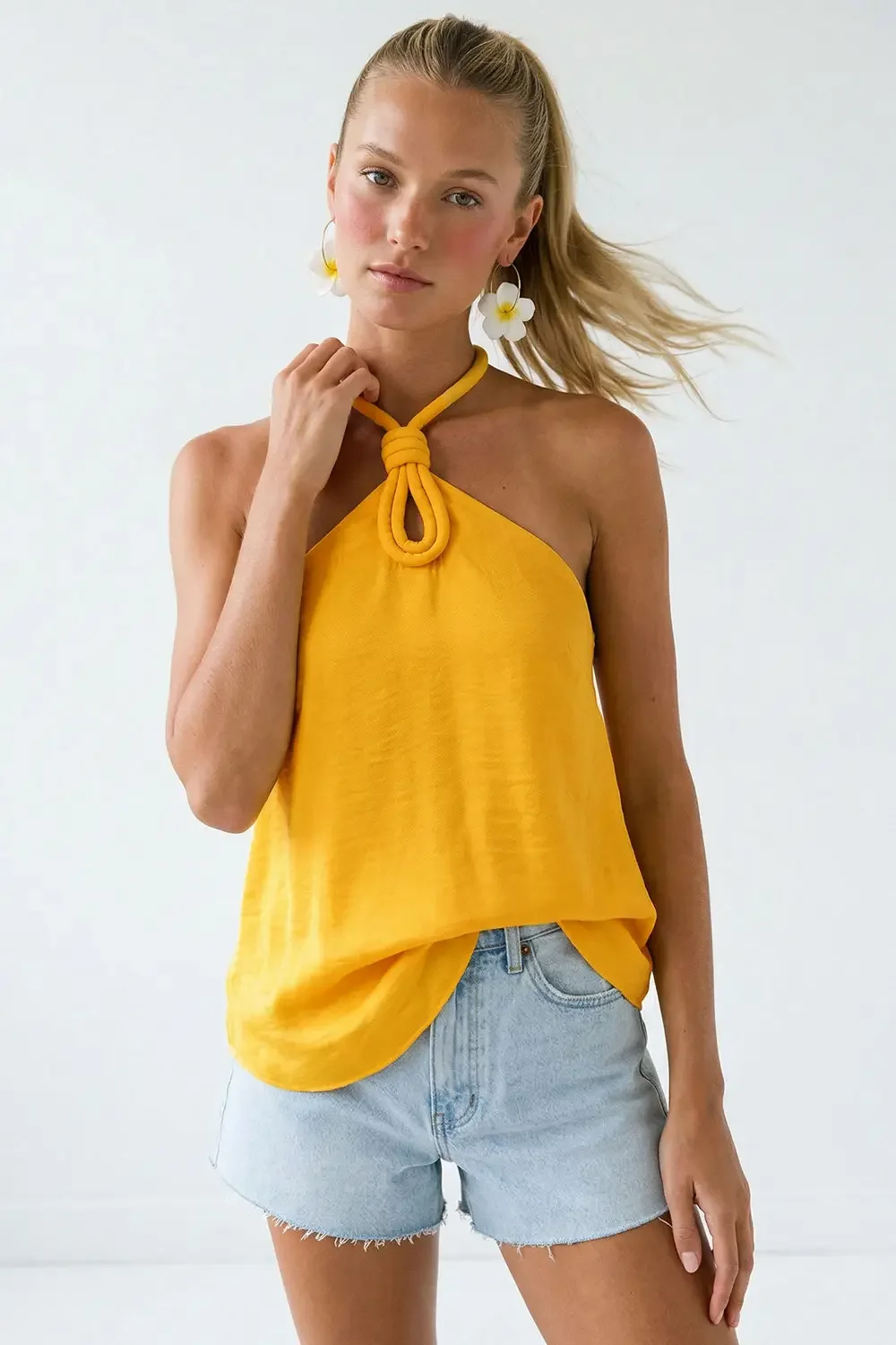 The Mykonos Halter Top - Sunshine