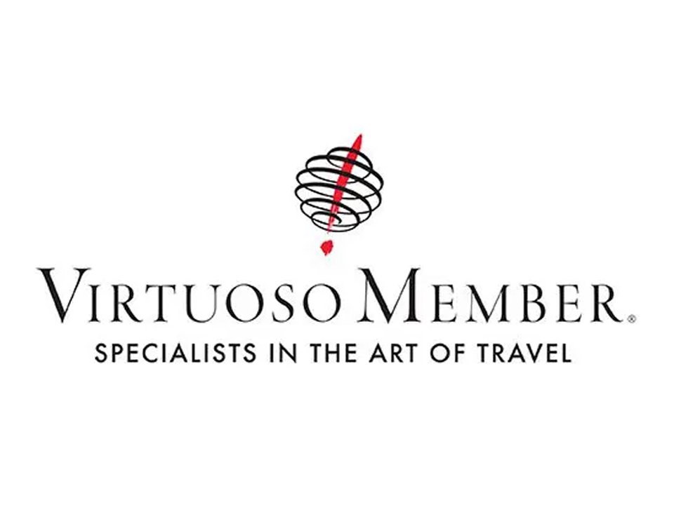 Virtuoso Member logo with text "Specialists in the Art of Travel."