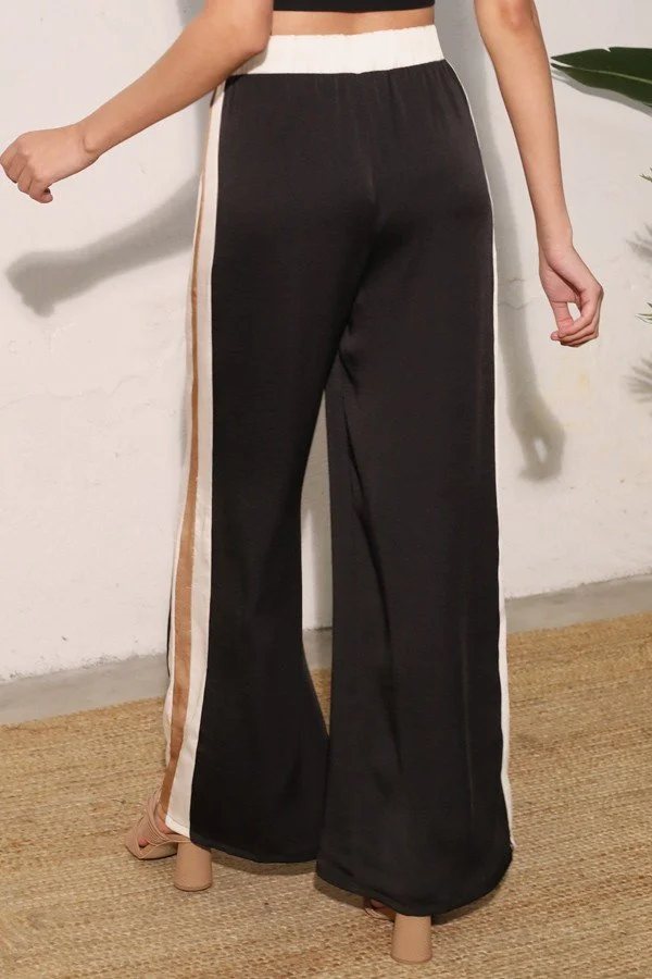 Black nude sport striped poly silk pants 14.jpg