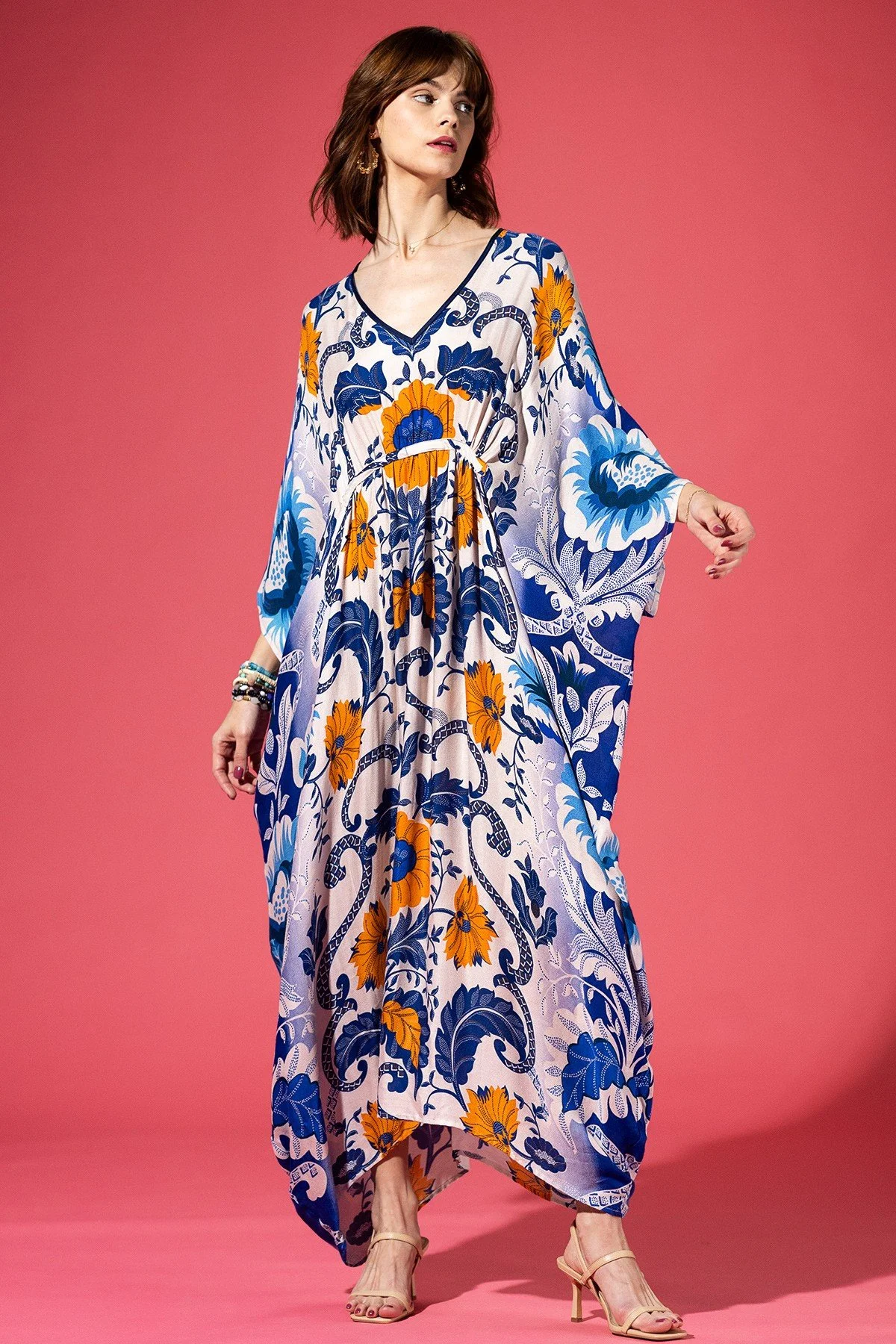 Mazarine Zinnia Floral Kaftan Dress 3.jpg
