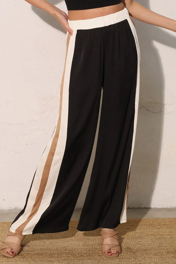 Black nude sport striped poly silk pants 13.jpg
